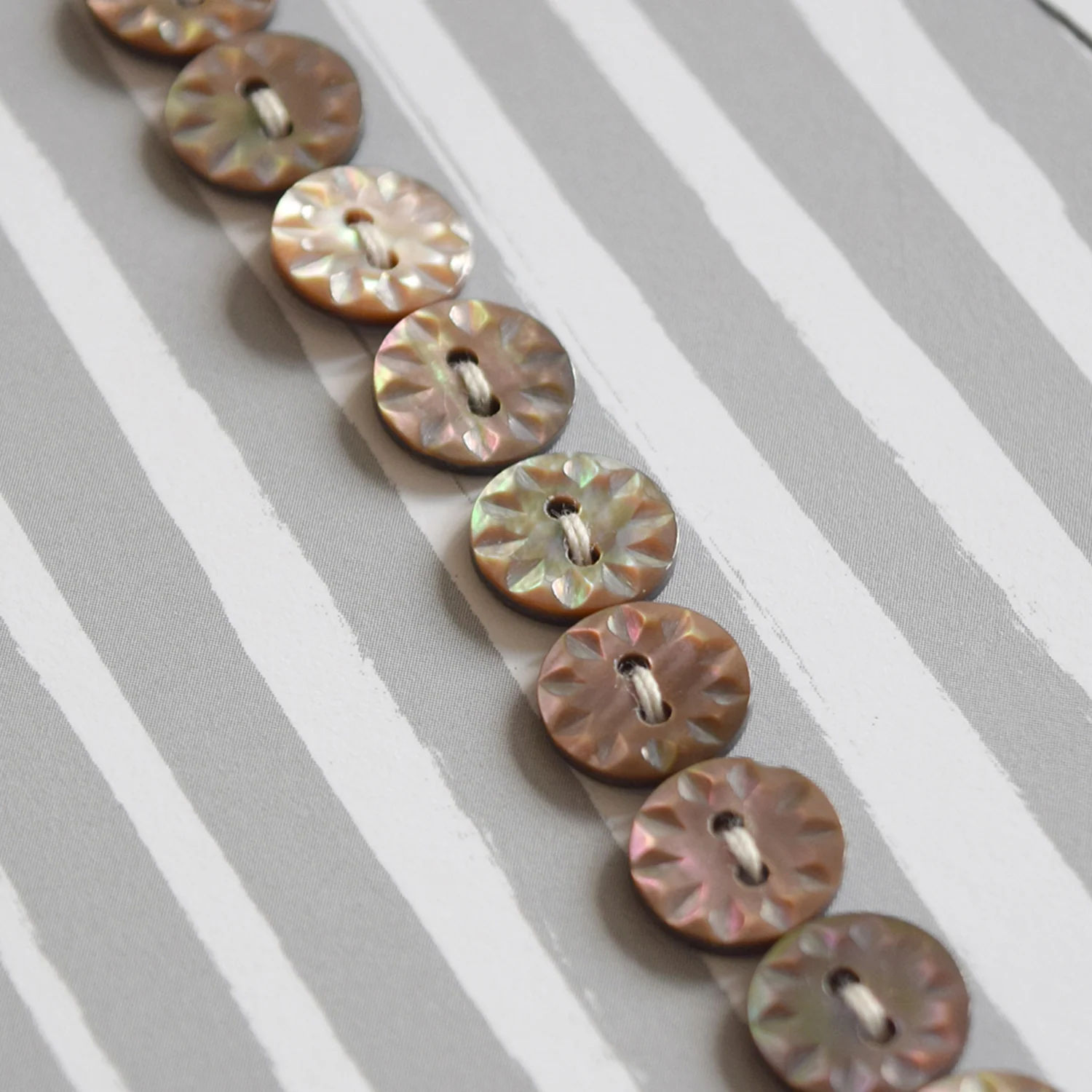 4nov Shell Buttons [Round Black-lip Shell / 10mm] LPS-074 - Image 5
