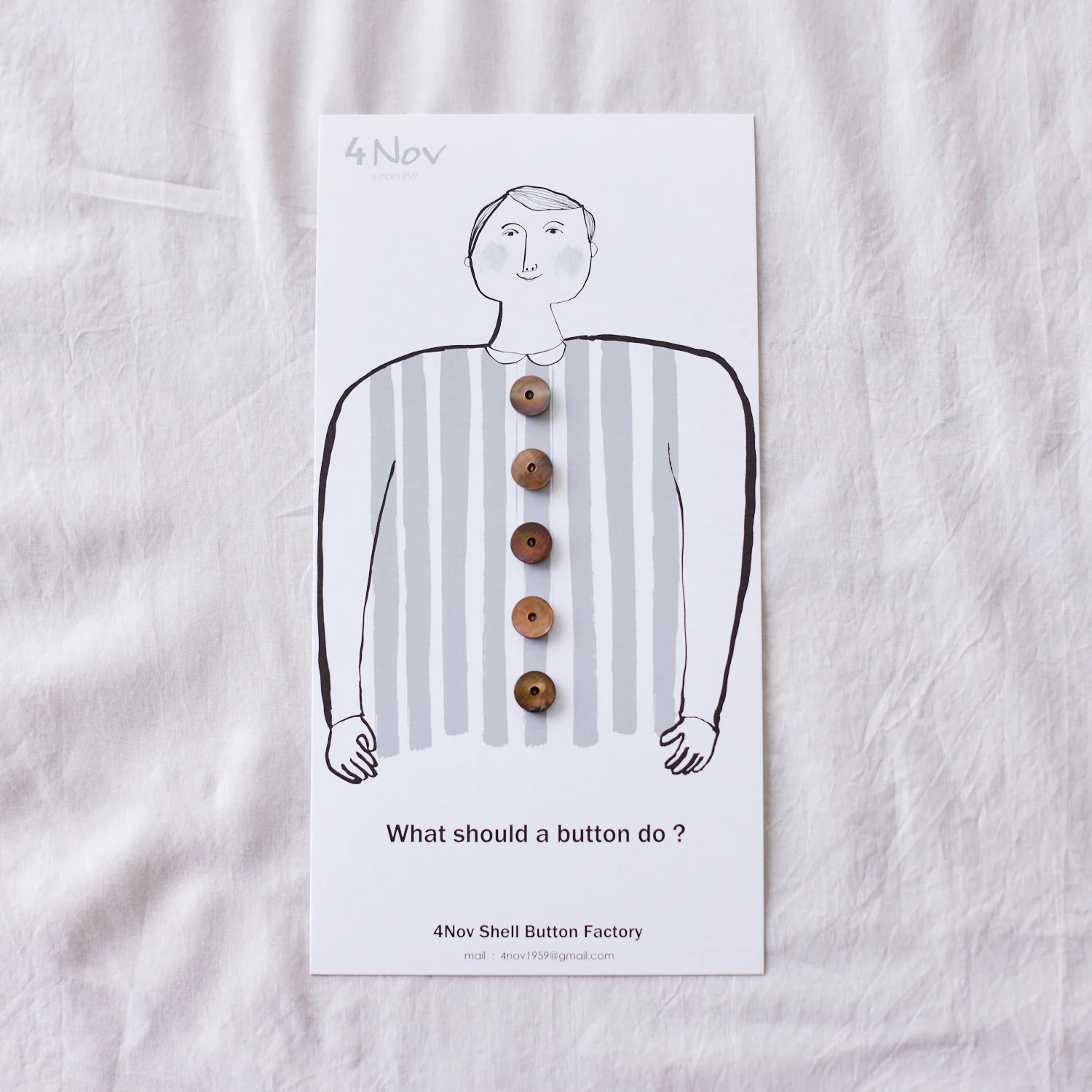 4nov Shell Buttons [Whistle Brown-lip Shell / 11.5mm] LPS-072 - Image 2