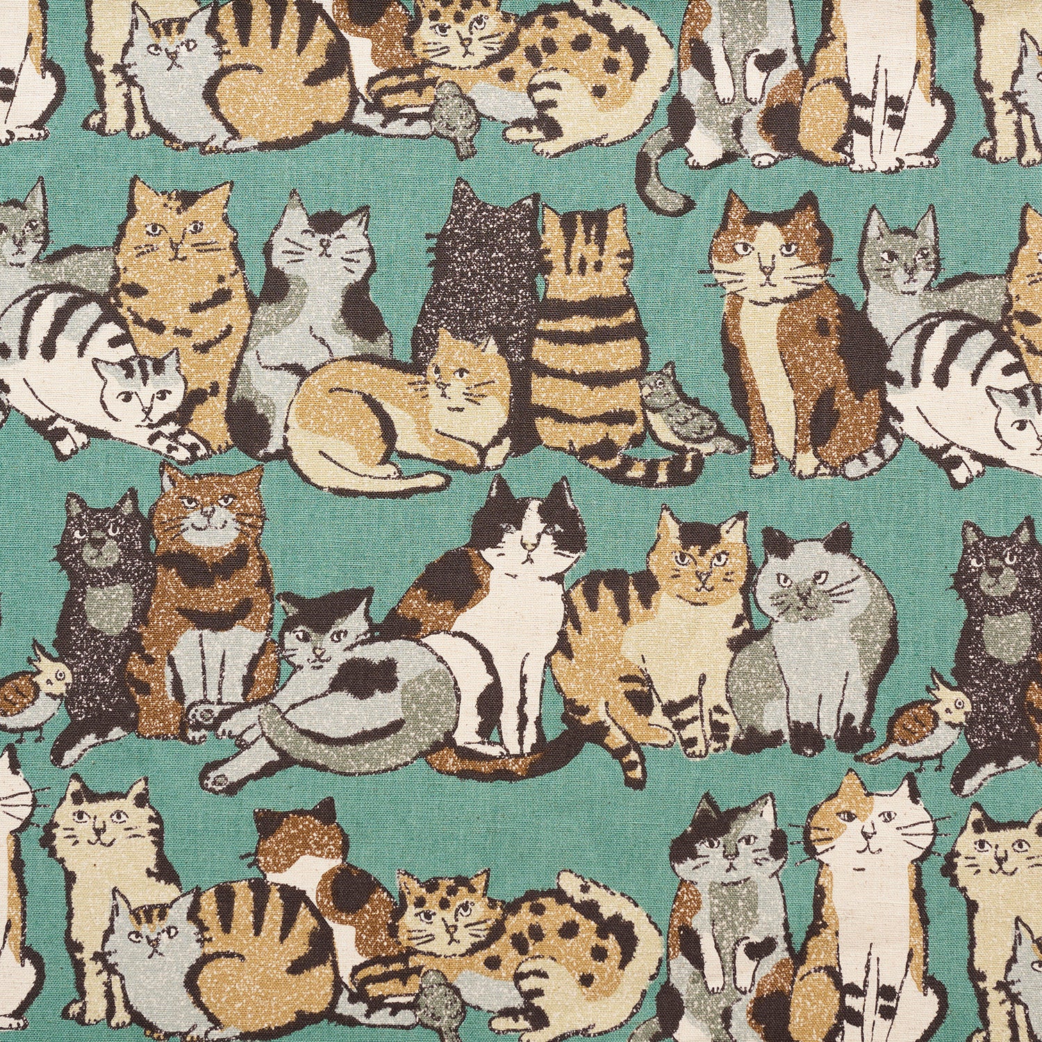 Art Cat Cotton Linen Lightweight Canvas - Emerald Green YGA-86020-1 - Image 2