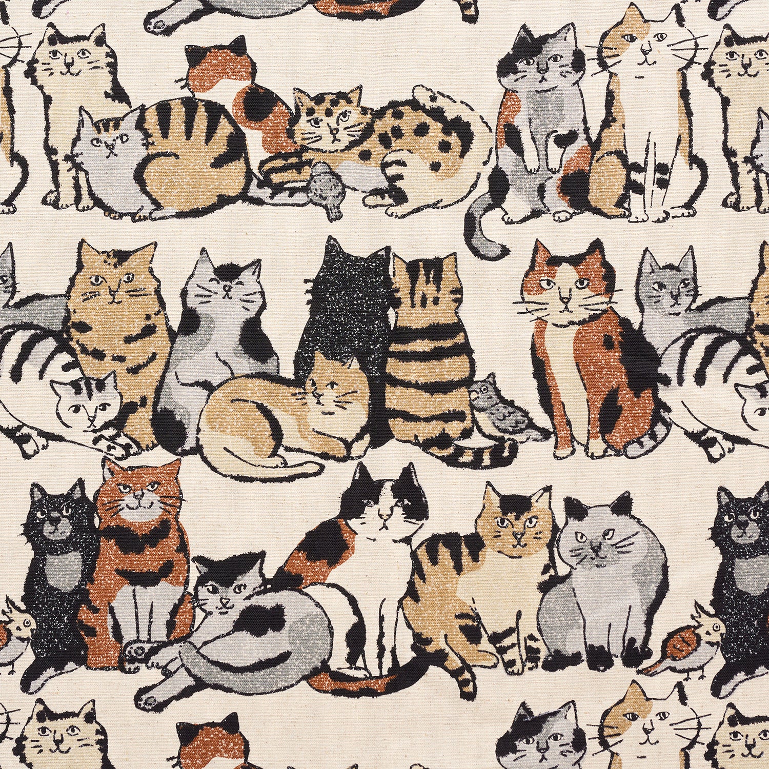 Art Cat Cotton Linen Lightweight Canvas - White YGA-86020-1 - Image 2