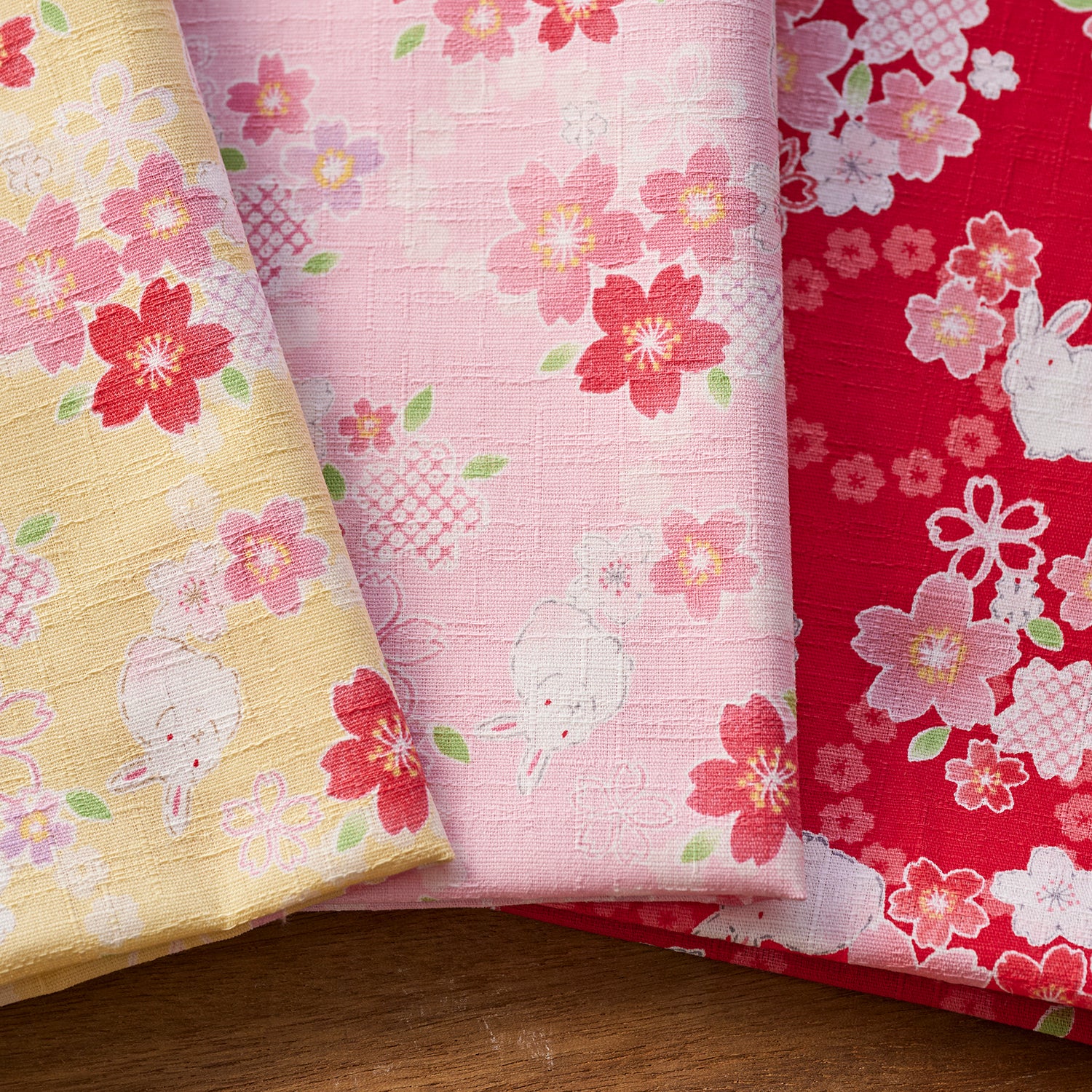Cherry Blossom Rabbit Cotton Dobby - Pink YGA-89040-1 - Image 2