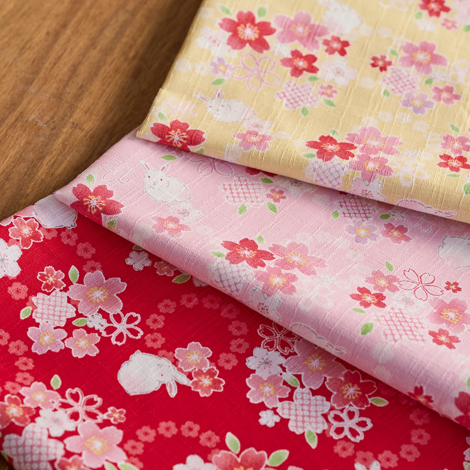 Cherry Blossom Rabbit Cotton Dobby - Pink YGA-89040-1 - Image 4