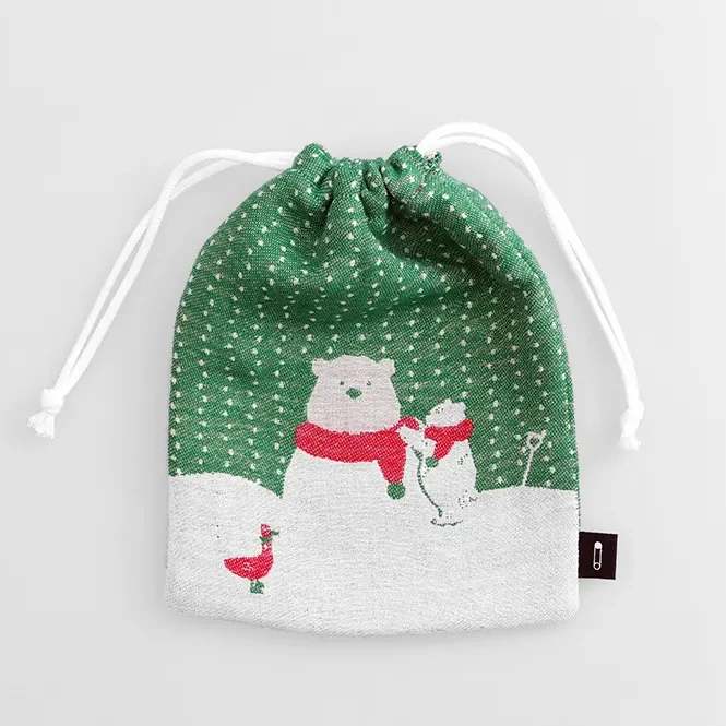 Clocomi Baby Bib & Drawstring Pouch Kit - Polar Bear - Image 5