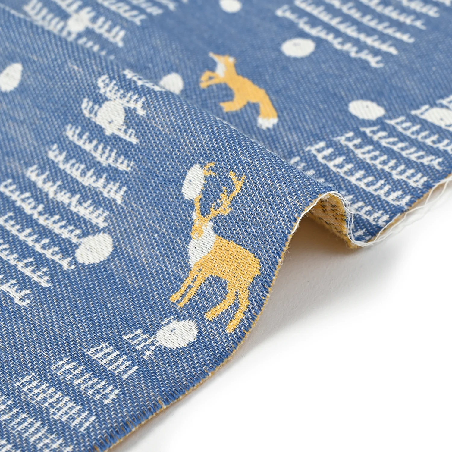 Clocomi Fir Tree ＆ Reindeer Jacquard Fabric TS-2048-1 - Image 5