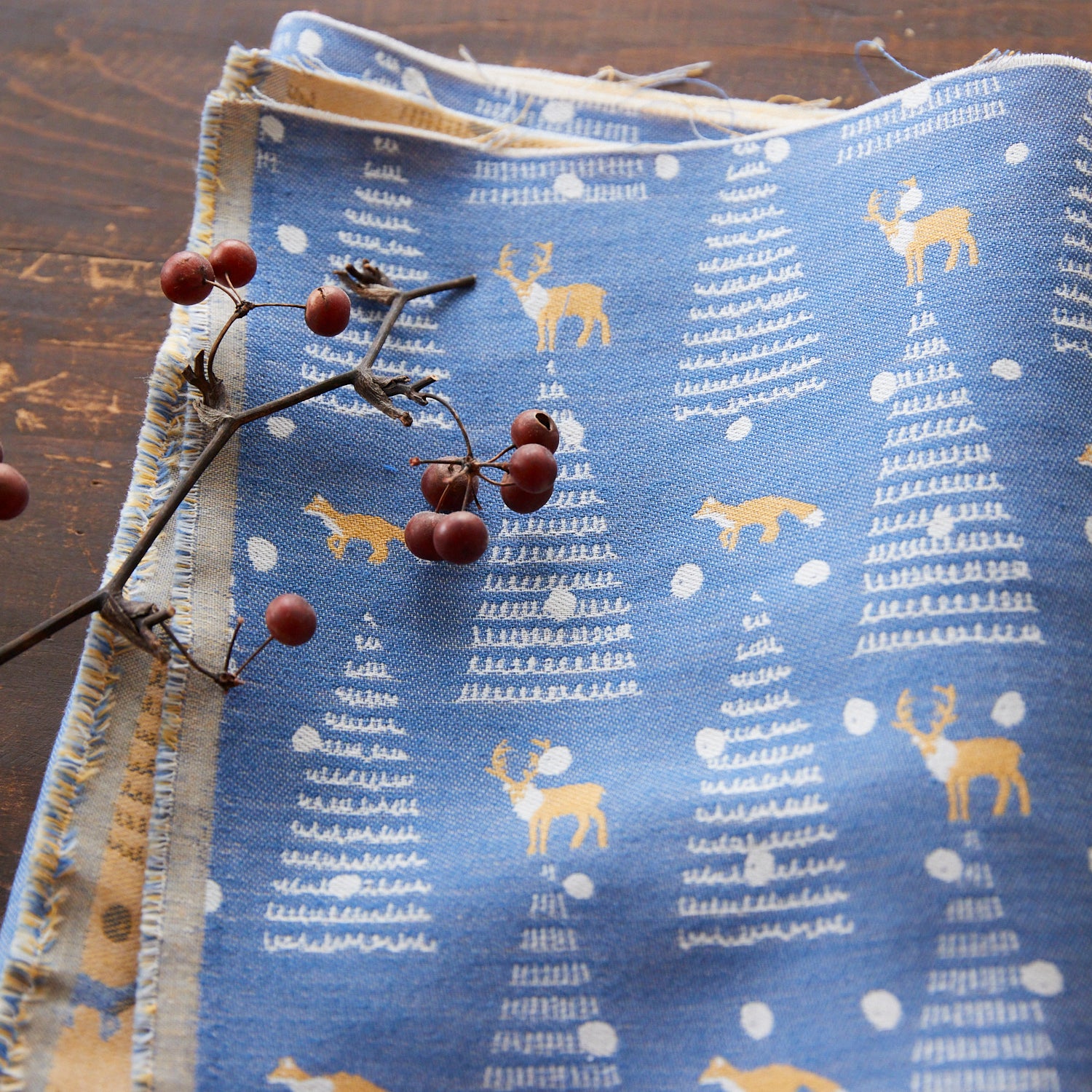Clocomi Fir Tree ＆ Reindeer Jacquard Fabric TS-2048-1 - Image 6