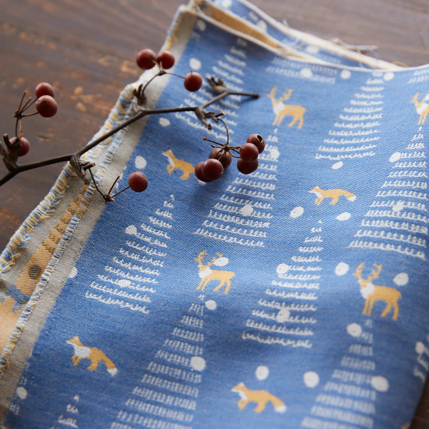 Clocomi Fir Tree ＆ Reindeer Jacquard Fabric TS-2048-1 - Image 7