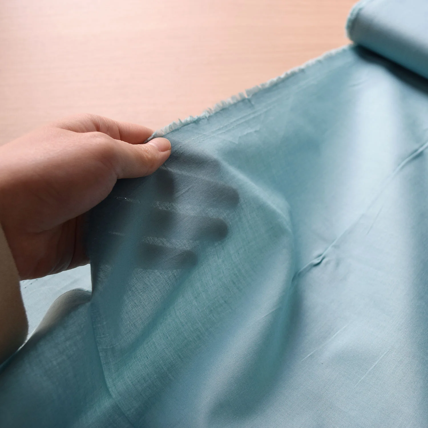 Cotton Lightweight Lawn - Aqua Turquoise - Image 3