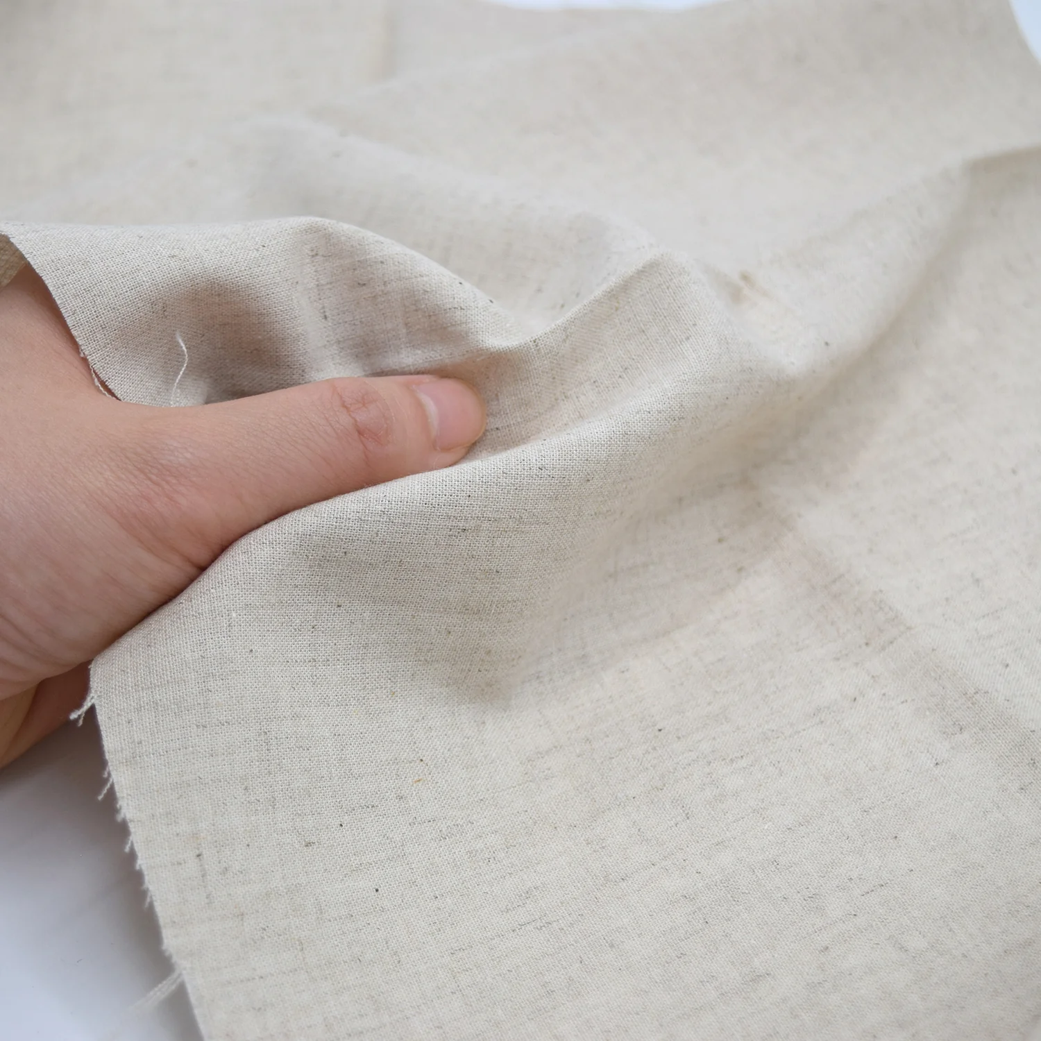 Cotton Linen Sheeting - Ecru - Image 3