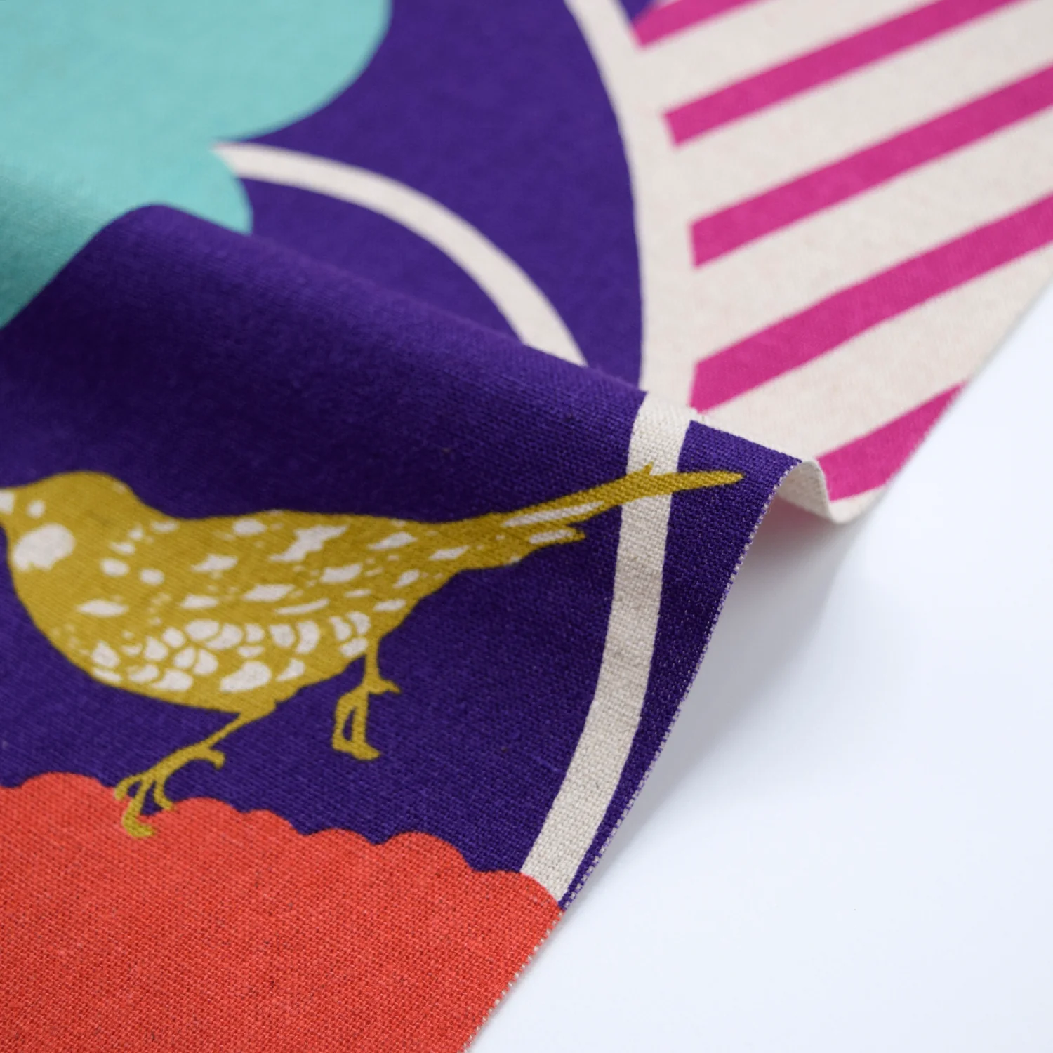 echino Pepe Cotton Linen Canvas - Purple EKX-98160-61 - Image 3