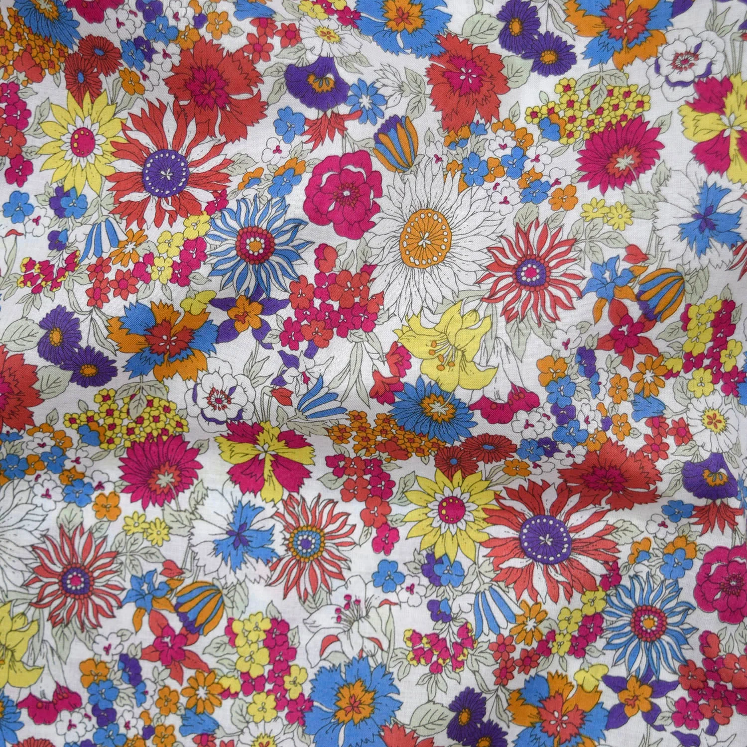 Flownny Sunflowers Cotton Lawn - Pink NFA-1000-2