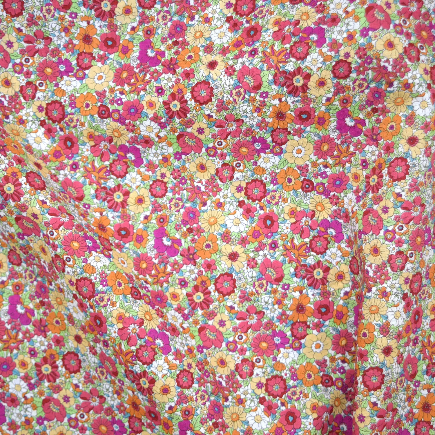 Flownny Mini Flowers Cotton Lawn - Red NFA-1030-31