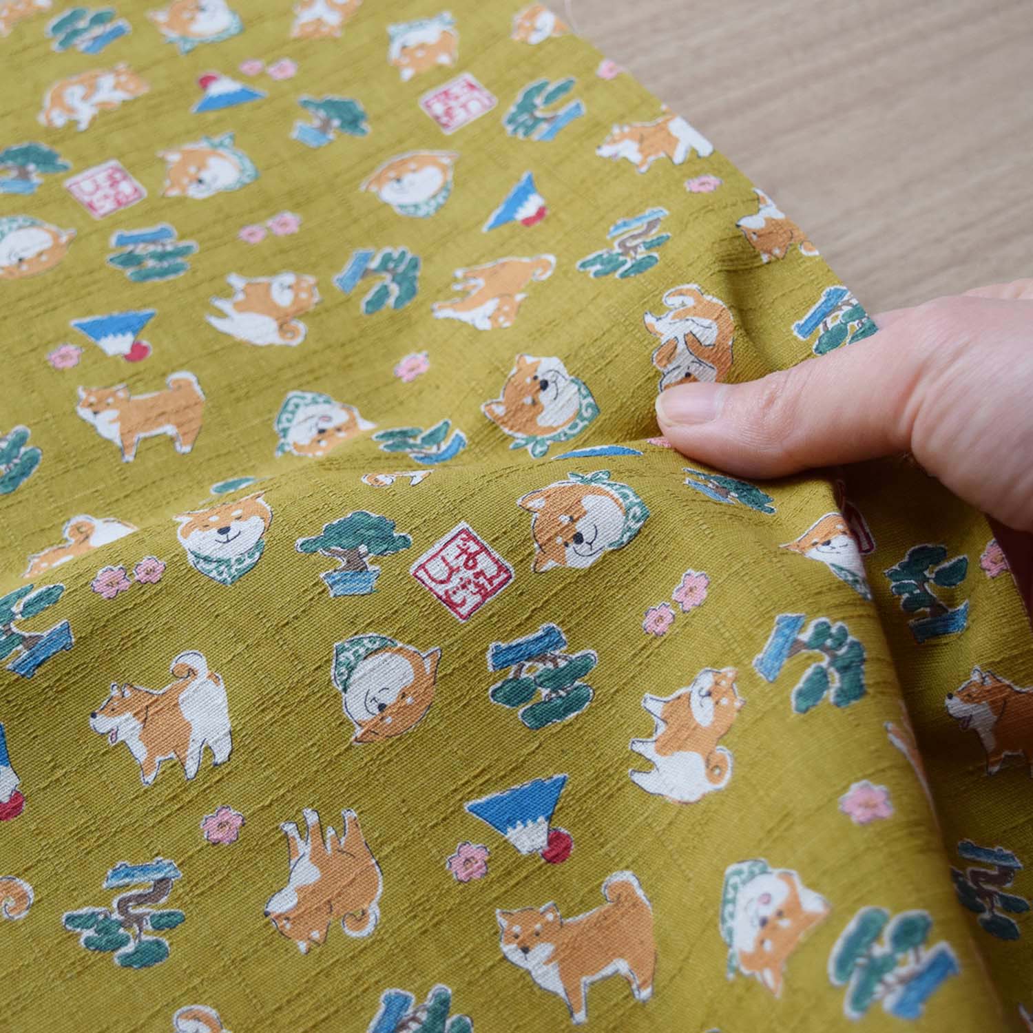 Funny Japan Shiba Inu Cotton Dobby - Navy YKA-31060-2 - Image 7