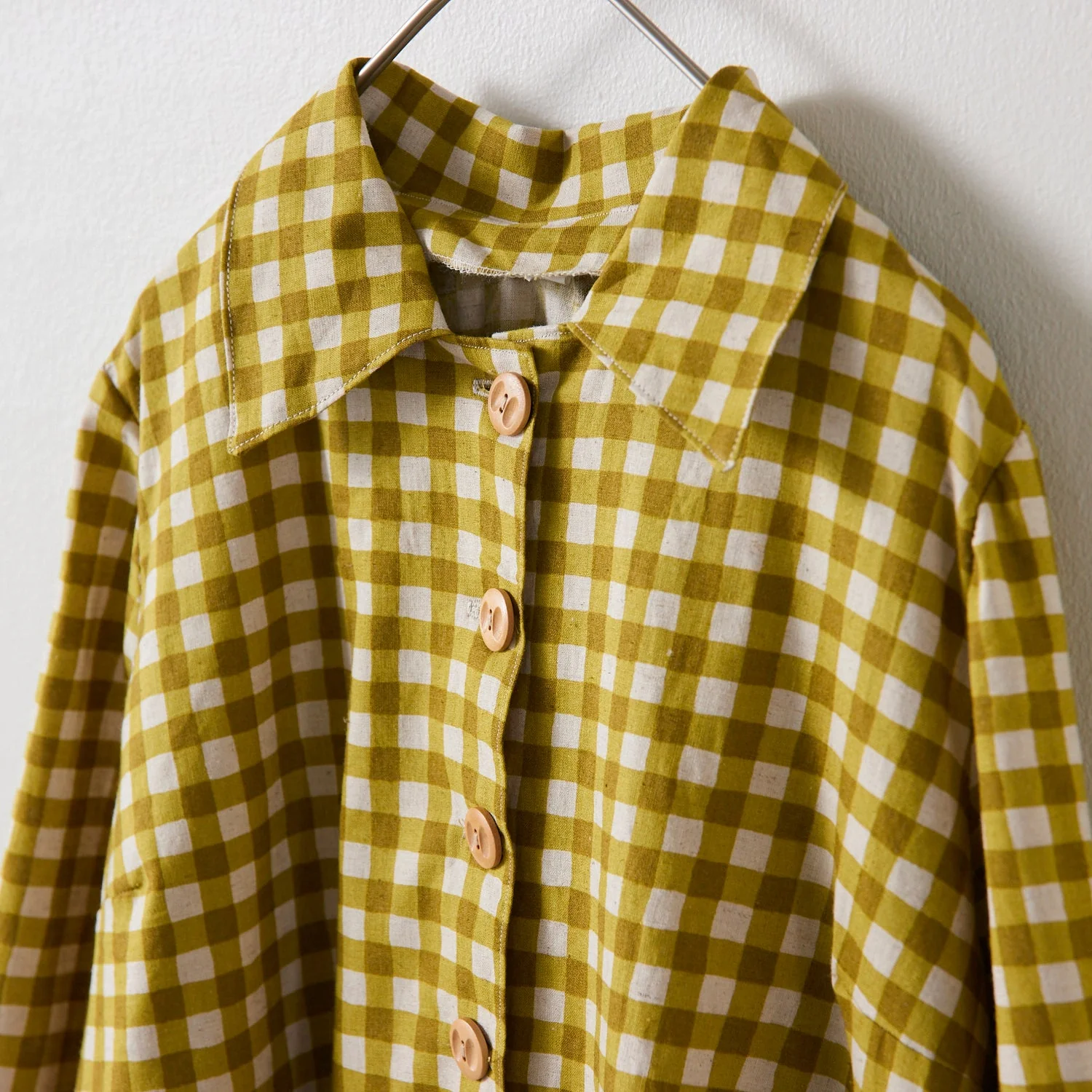 Gin-gam Check Linen Cotton Sheeting - Yellow TC-1048-1 - Image 8