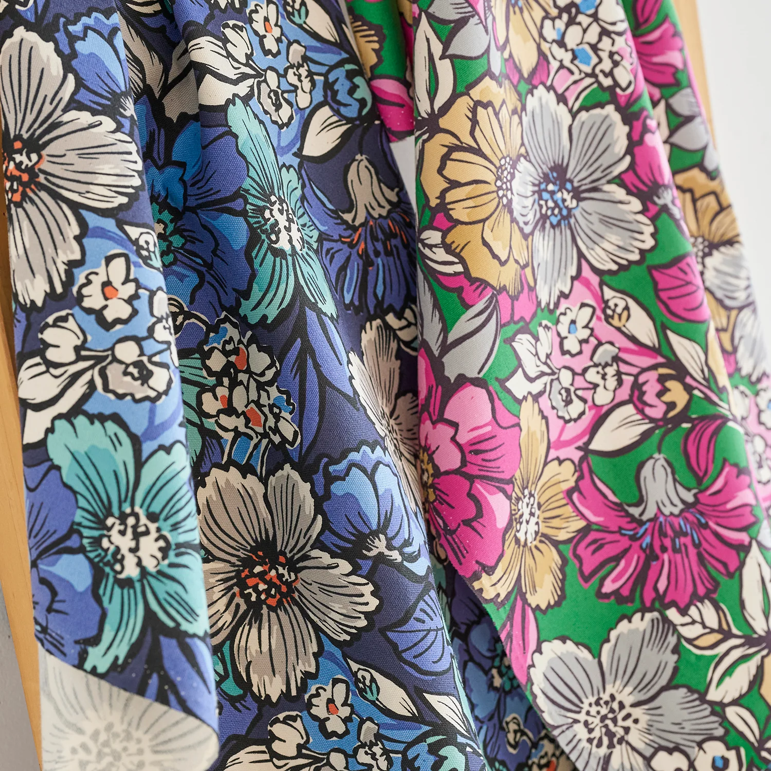 Jambo Floral Cotton Oxford - Blue YGA-89030-2 - Image 6