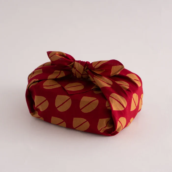 [Kokka Lifestyle] Cotton Mini Furoshiki - Chestnut - Image 3