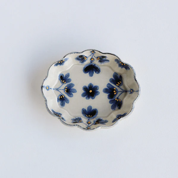 [Kokka Lifestyle] Gold Painted Floral Bowl