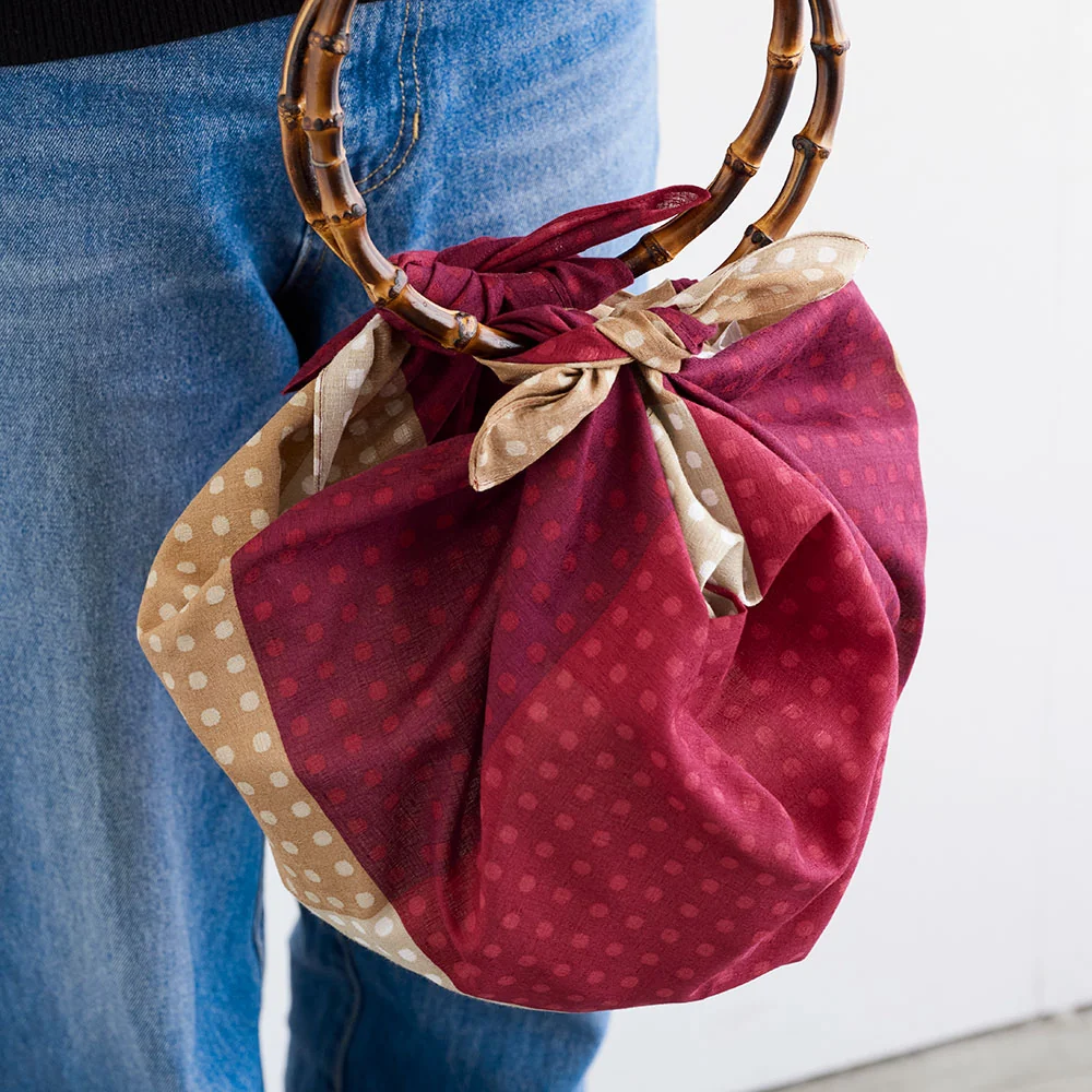 [Kokka Lifestyle] Lightweigt Cotton Furoshiki - Plum Flower - Image 5