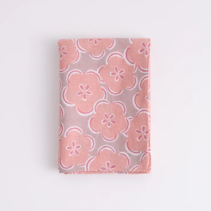 [Kokka Lifestyle] Lightweigt Cotton Furoshiki - Plum Flower - Image 2