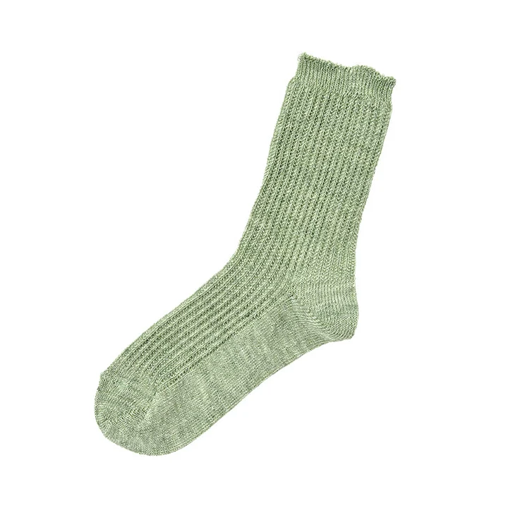 [Kokka Lifestyle] Linen Ribbed Socks - Image 5