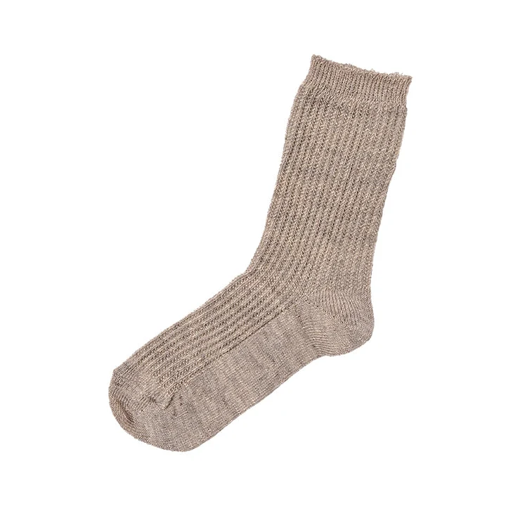 [Kokka Lifestyle] Linen Ribbed Socks - Image 8
