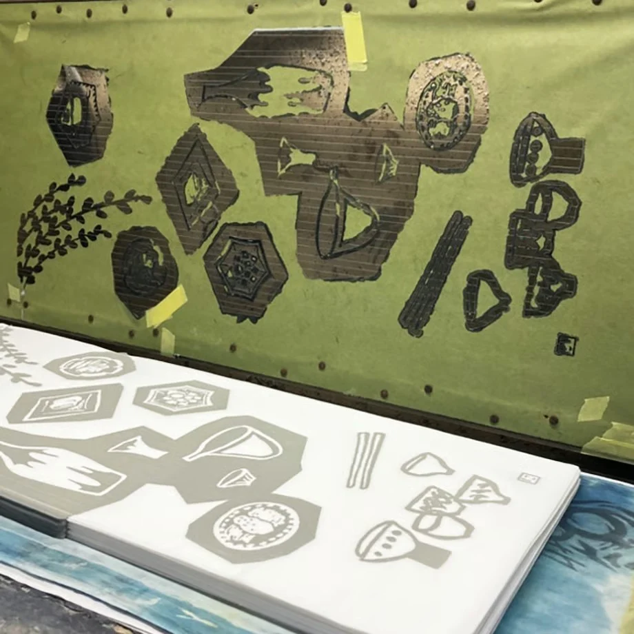 [Kokka Lifestyle] Nijiyura Cotton Tenugui - Sake - Image 3