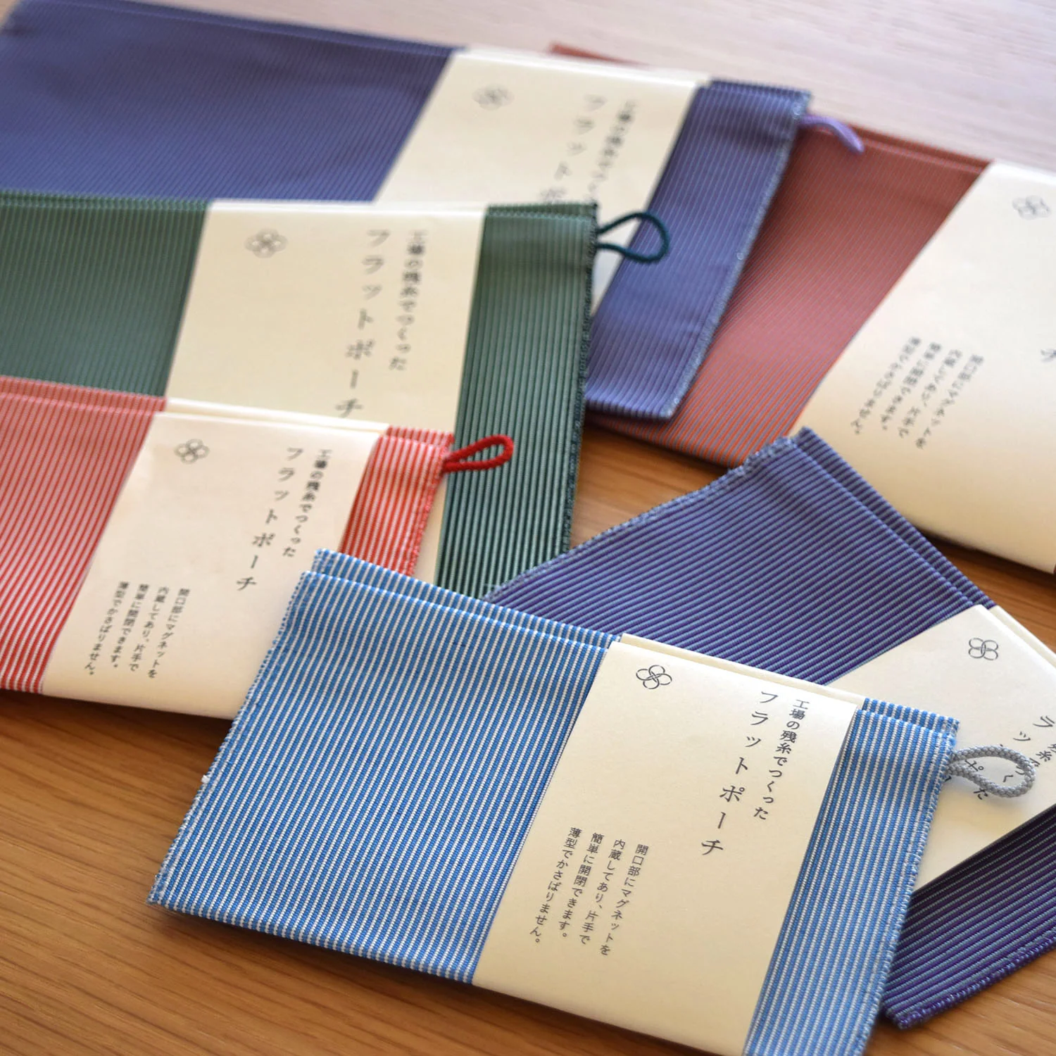 [Kokka Lifestyle] Upcycled Woven Flat Pouch M - Image 6