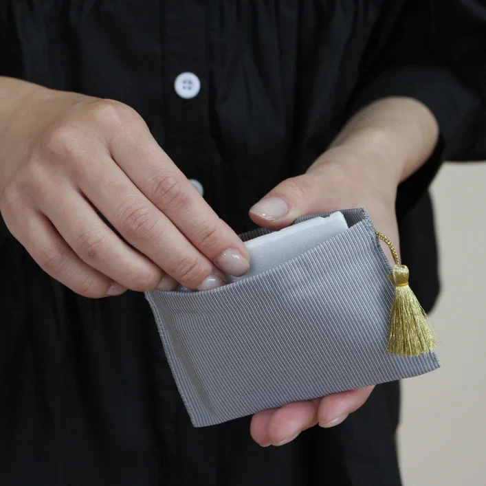 [Kokka Lifestyle] Woven Flat Pouch S - Image 7