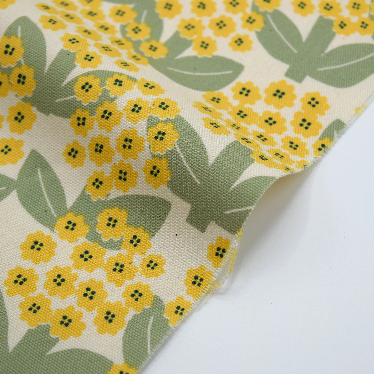 Linnea Blooming Day Cotton Oxford - White & Yellow - Image 2