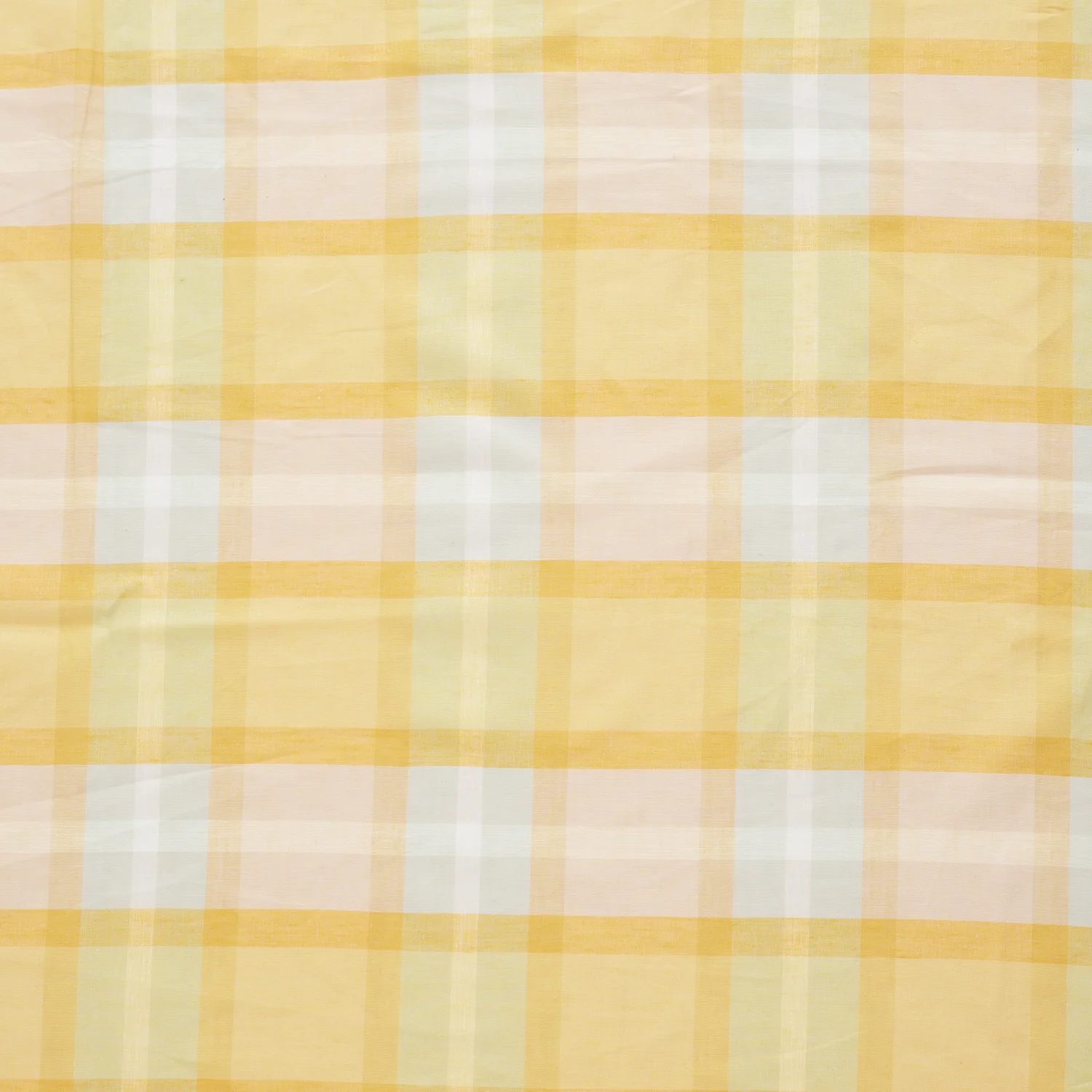 Madras Plaid Yarn Dyed Cotton Linen Lawn - Yellow