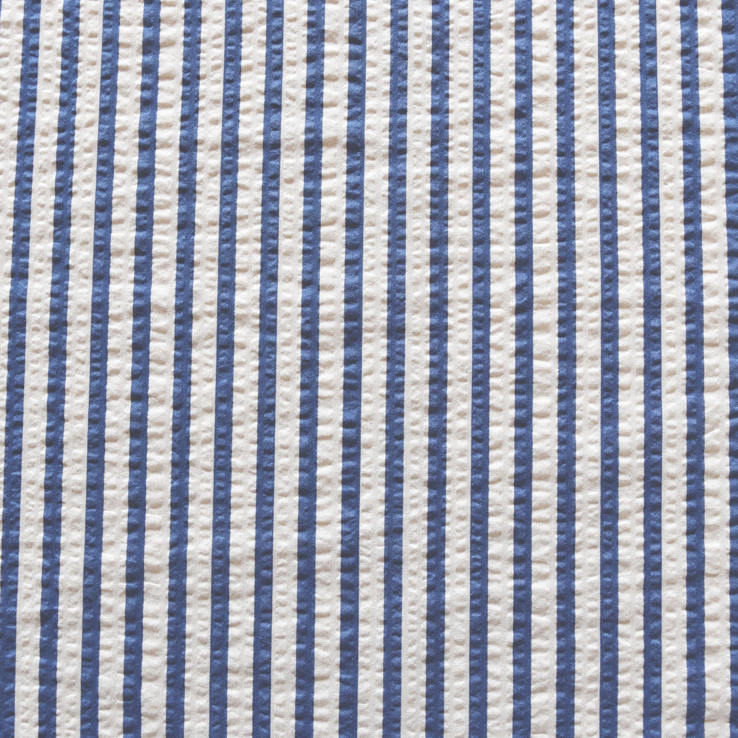 Marine Stripe Textured Cotton Lawn - Blue NCA-91180-181