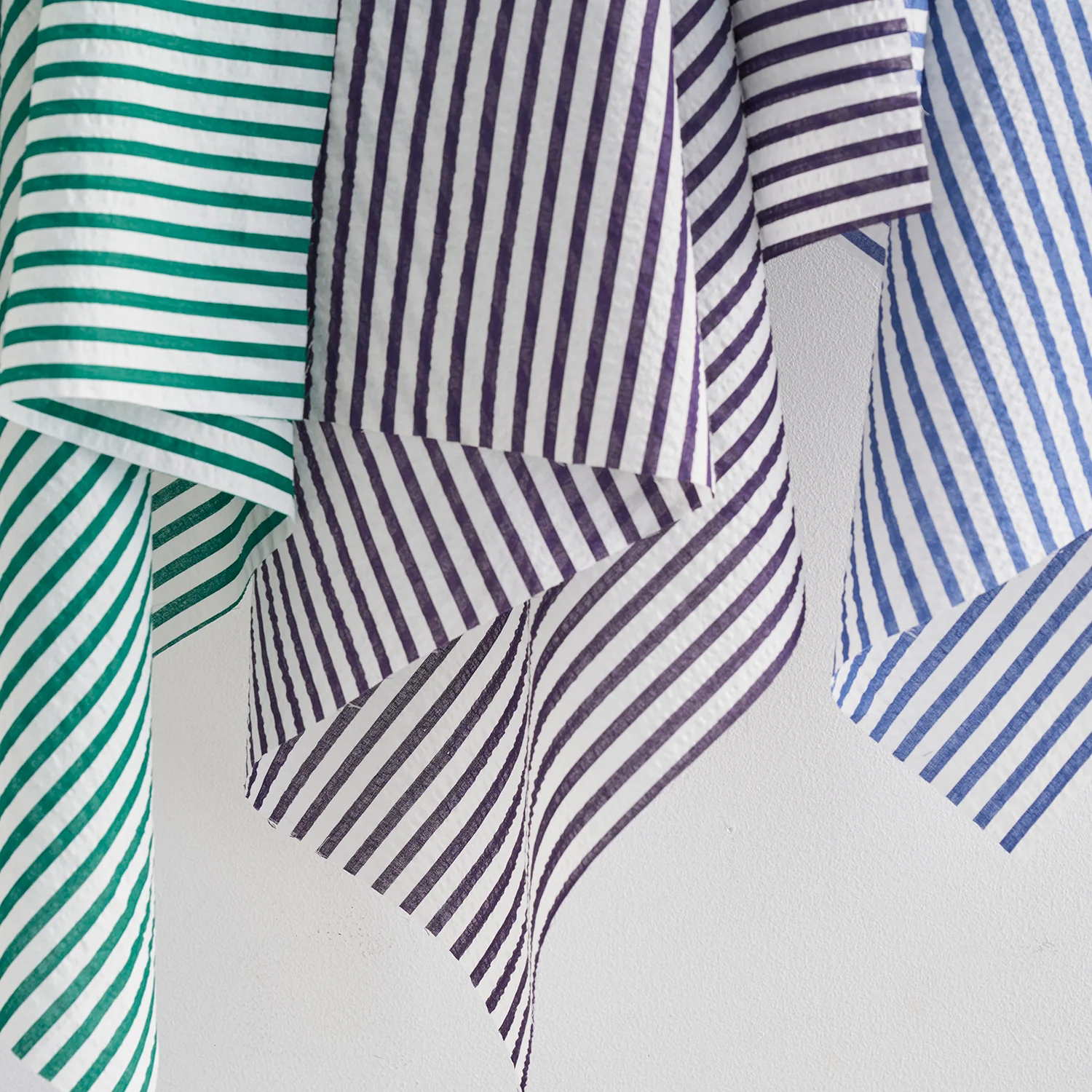 Marine Stripe Textured Cotton Lawn - Navy NCA-91180-181 - Image 4