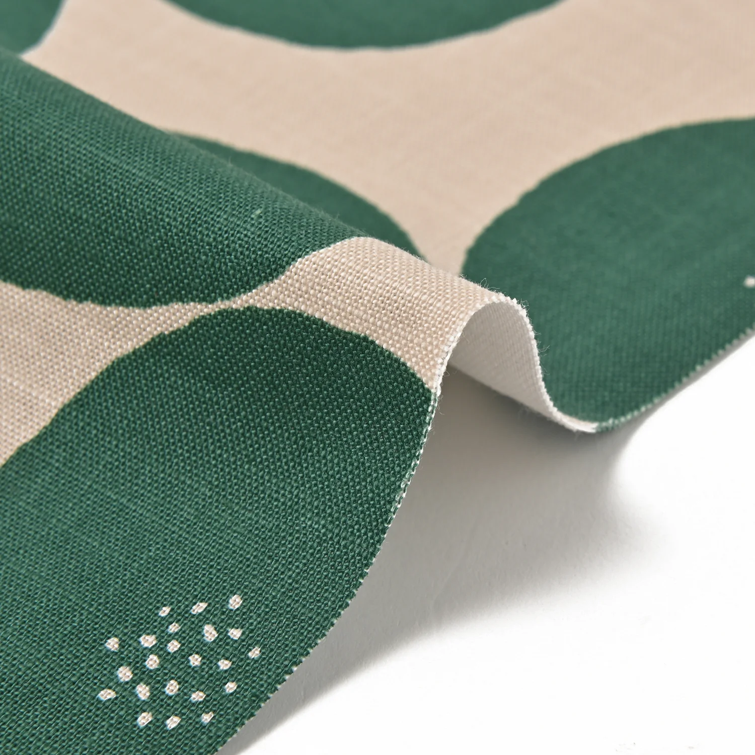 MUDDY WORKS Anpan Cotton Lightweight Canvas - Beige x Green EKX-1140 - Image 3