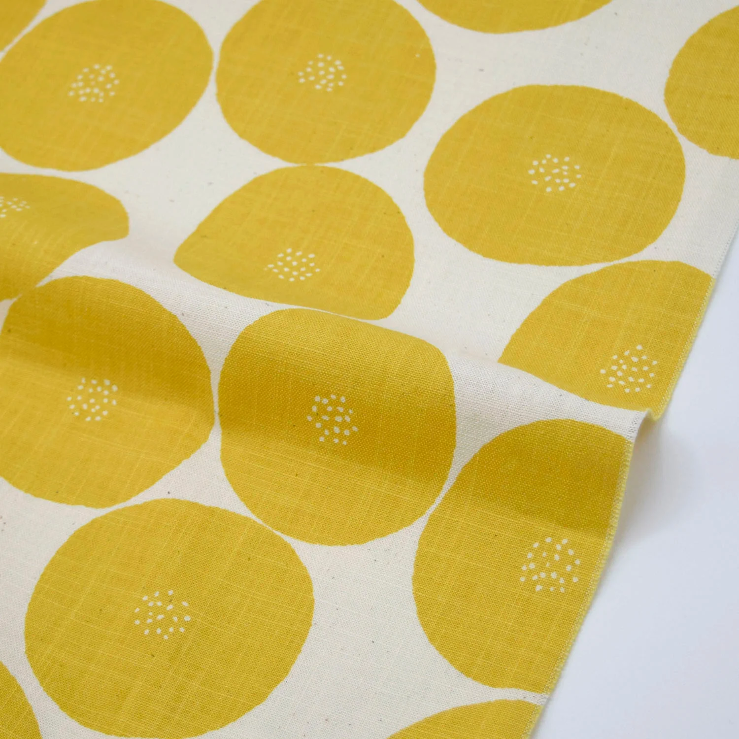 MUDDY WORKS Anpan Cotton Lightweight Canvas - White x Mustard EKX-1140