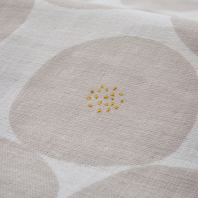 MUDDY WORKS Mini Anpan Cotton Double Gauze - Light Beige x Gold Glitter - Image 3