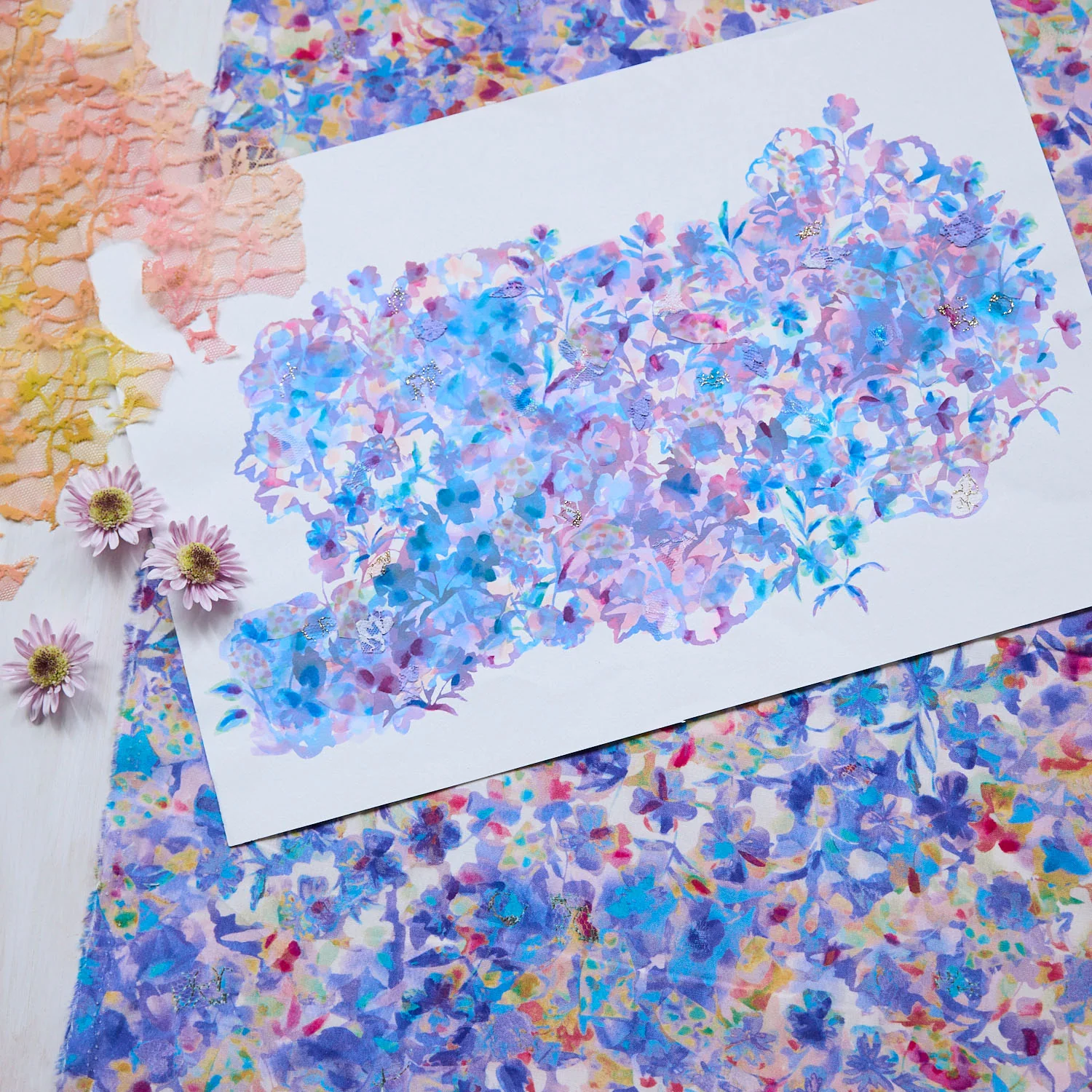 mumea Pansy Cotton Sheeting EGX-9800-4 - Image 3