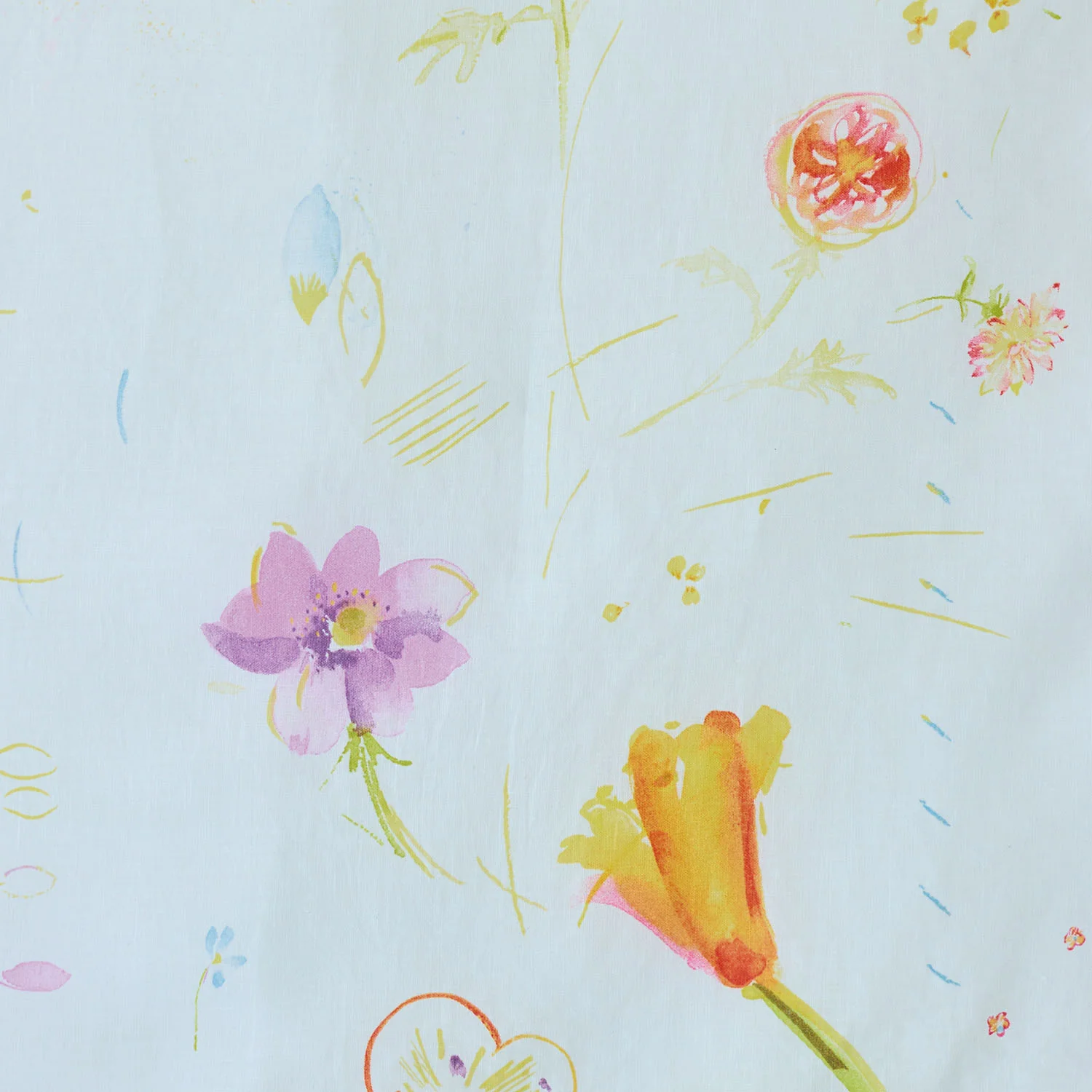 nani IRO Hana no toki niwa Linen - White EGX-11441-1
