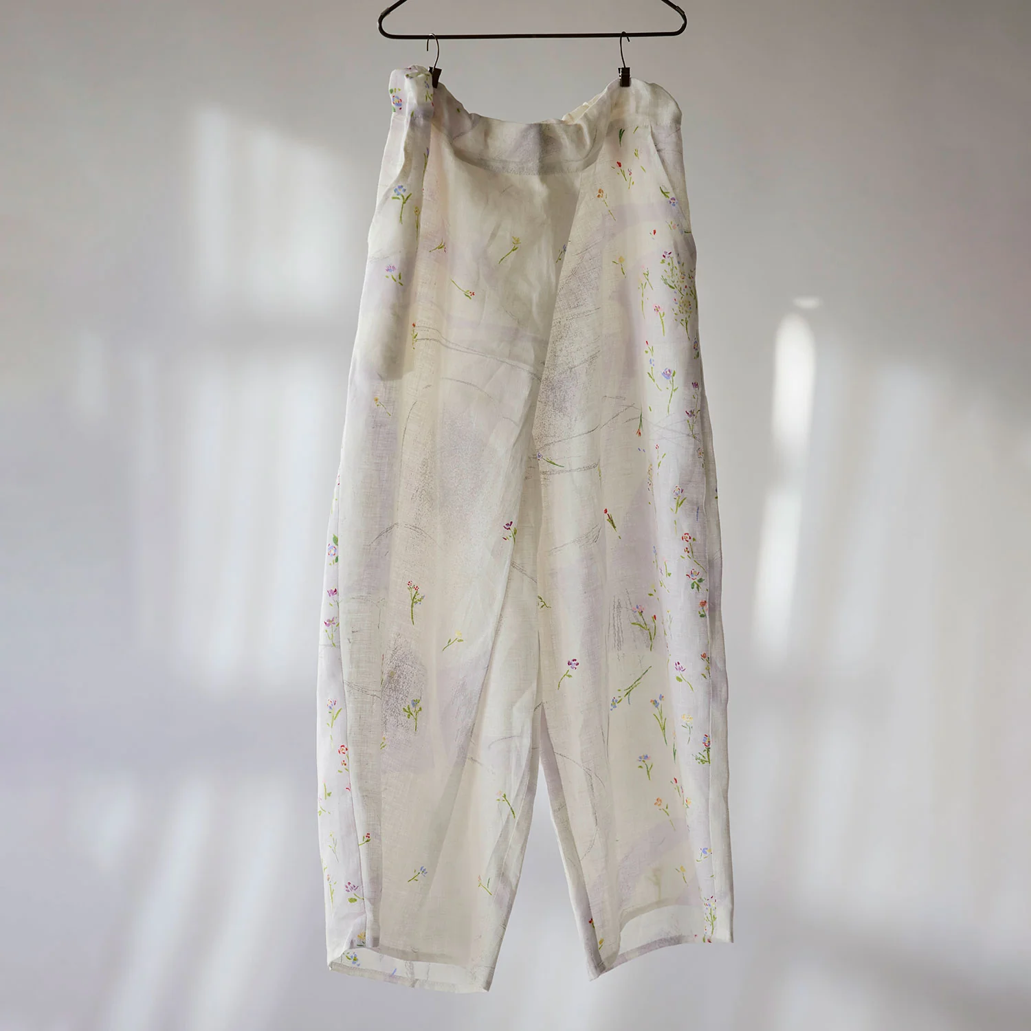nani IRO Sanga Organic Cotton Double Gauze - Light Grey EGX-11450-1 - Image 8