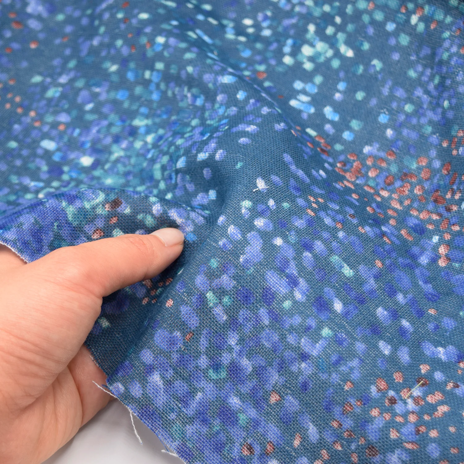nani IRO Waterfall Cotton Double Gauze - Blue EGX-11430-1 - Image 4