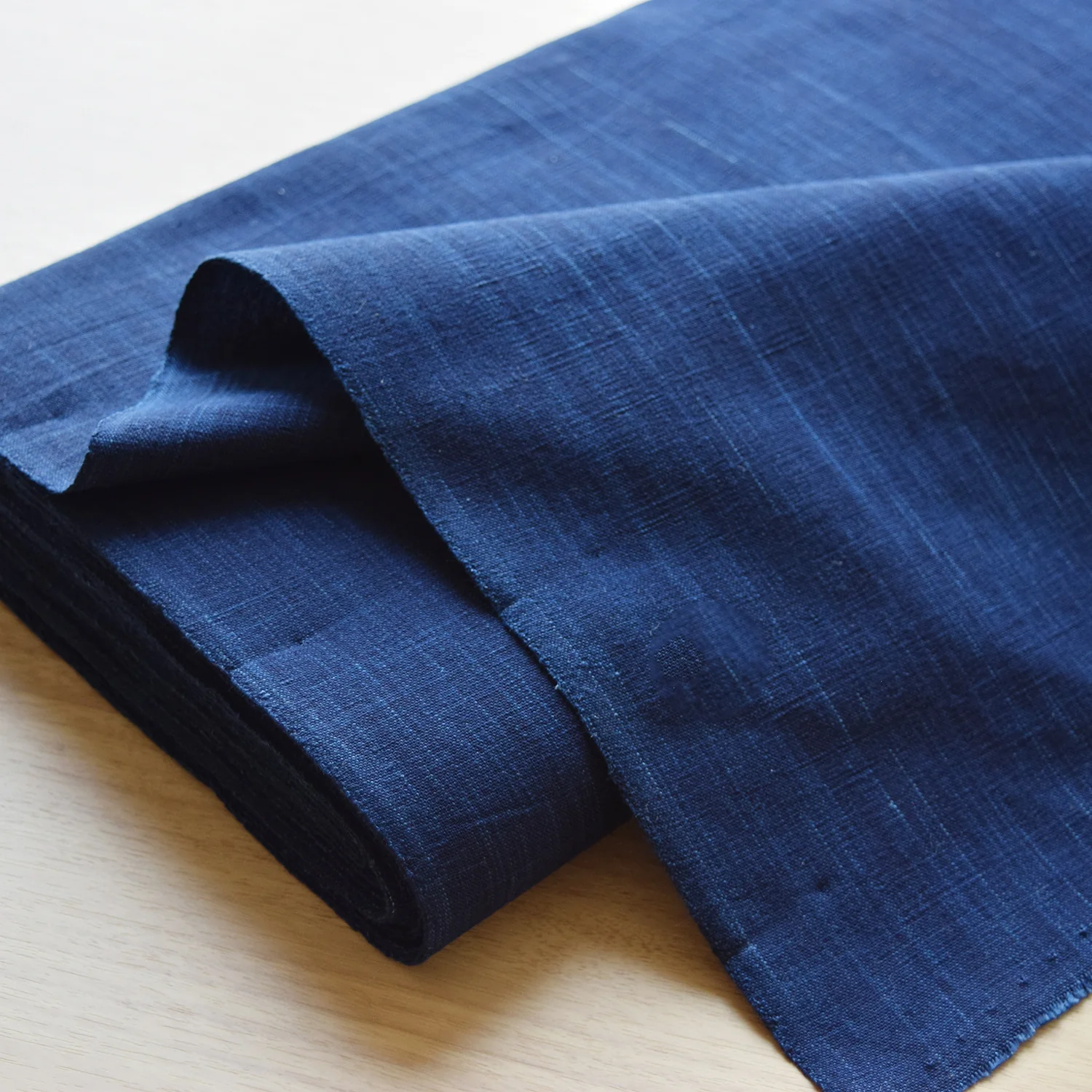Natural Indigo Yarn-dyed Cotton Solid - Navy [15" Width] - Image 3