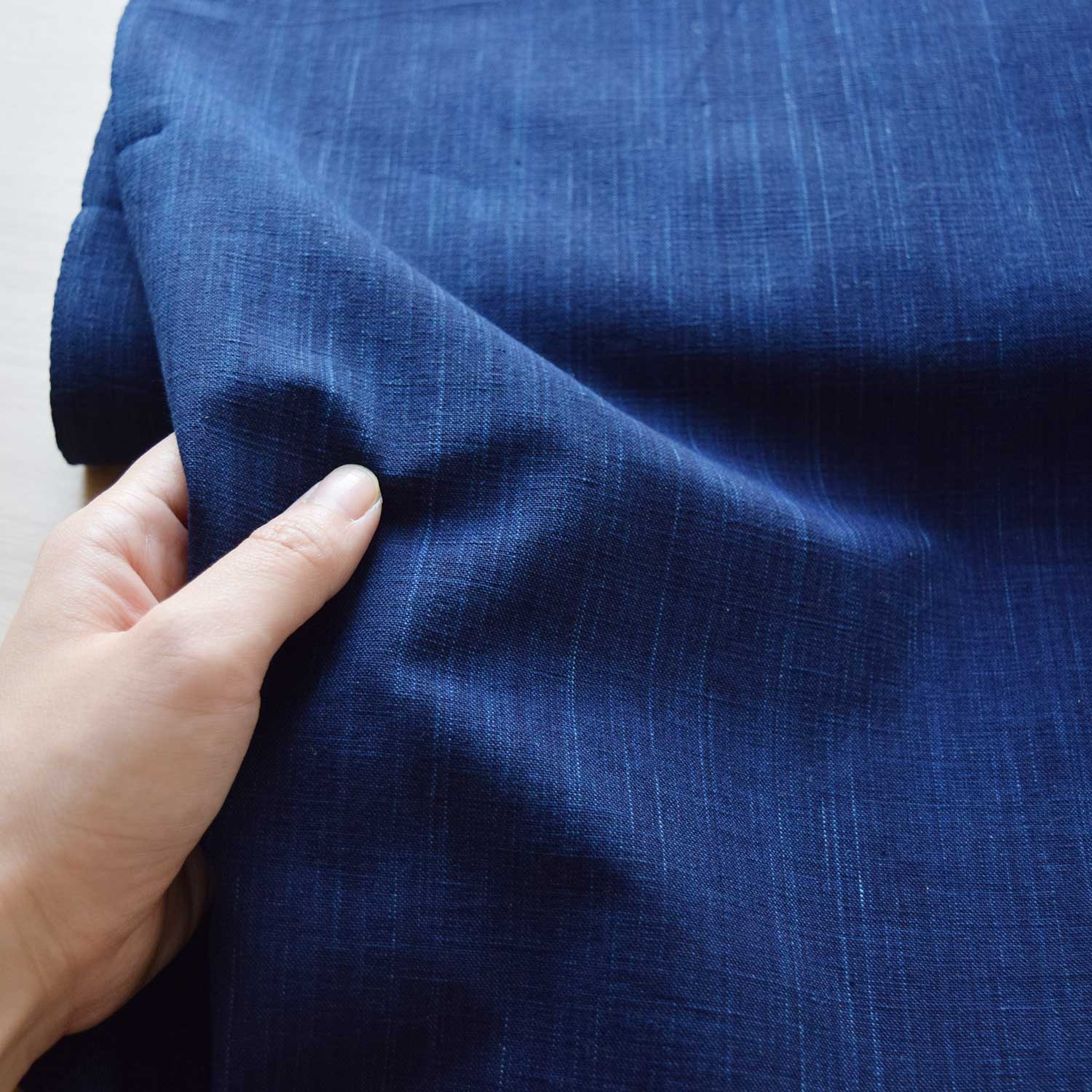 Natural Indigo Yarn-dyed Cotton Solid - Navy [15" Width] - Image 4