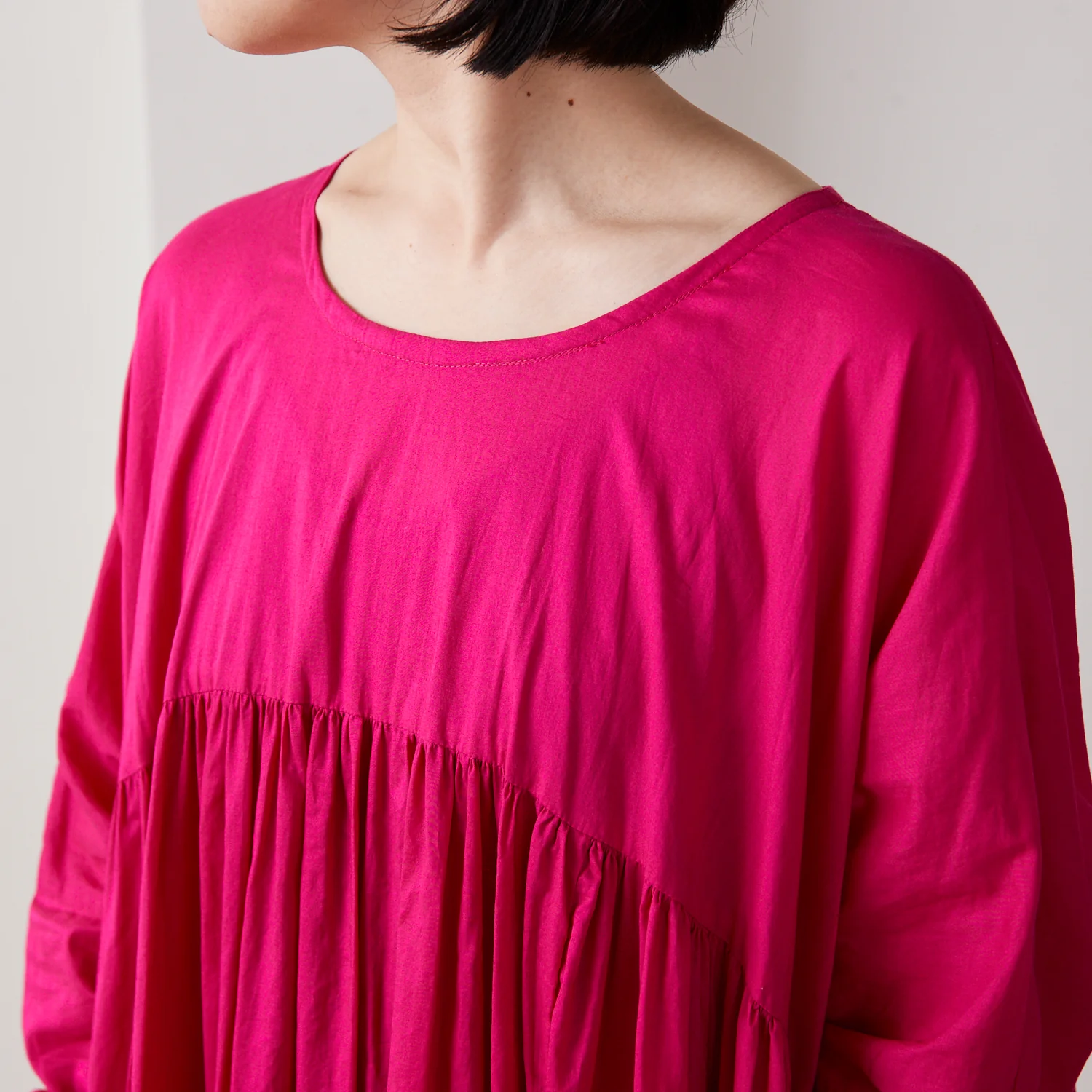 Nuno to Mono Cotton Washed Lawn - Vivid Pink YKA-590-1 - Image 4