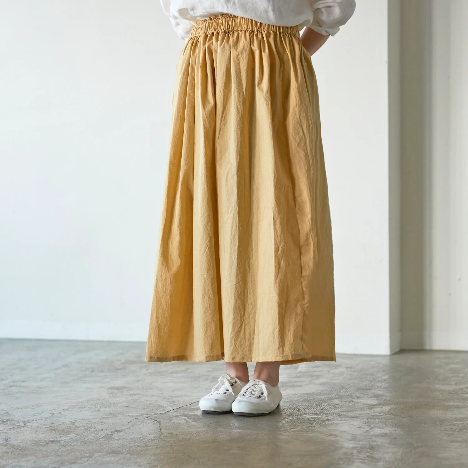Nuno to Mono Cotton Washed Lawn - Yellow YKA-590-1 - Image 4
