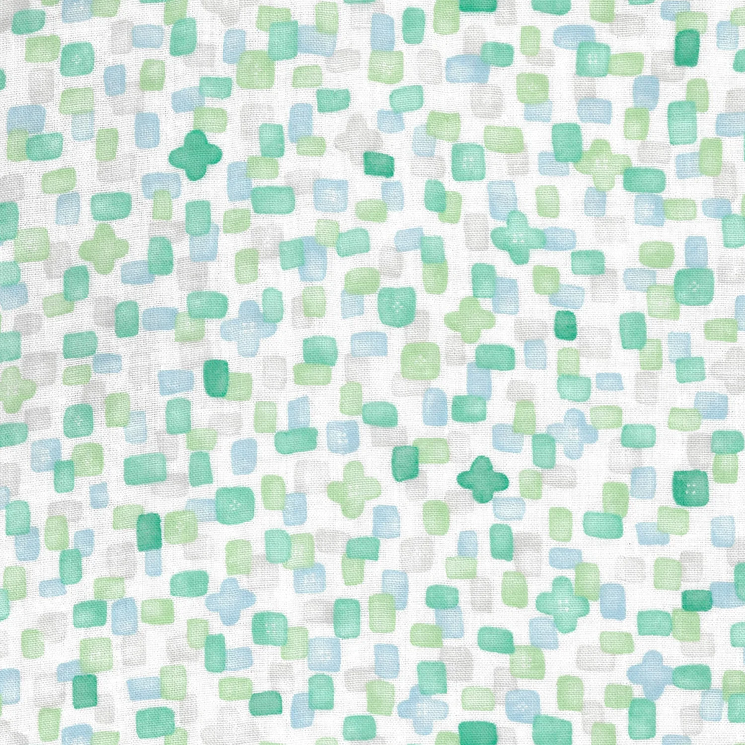 Pastel Geometric Cool Breeze Double Gauze - Green YGA-91090-1 - Image 2