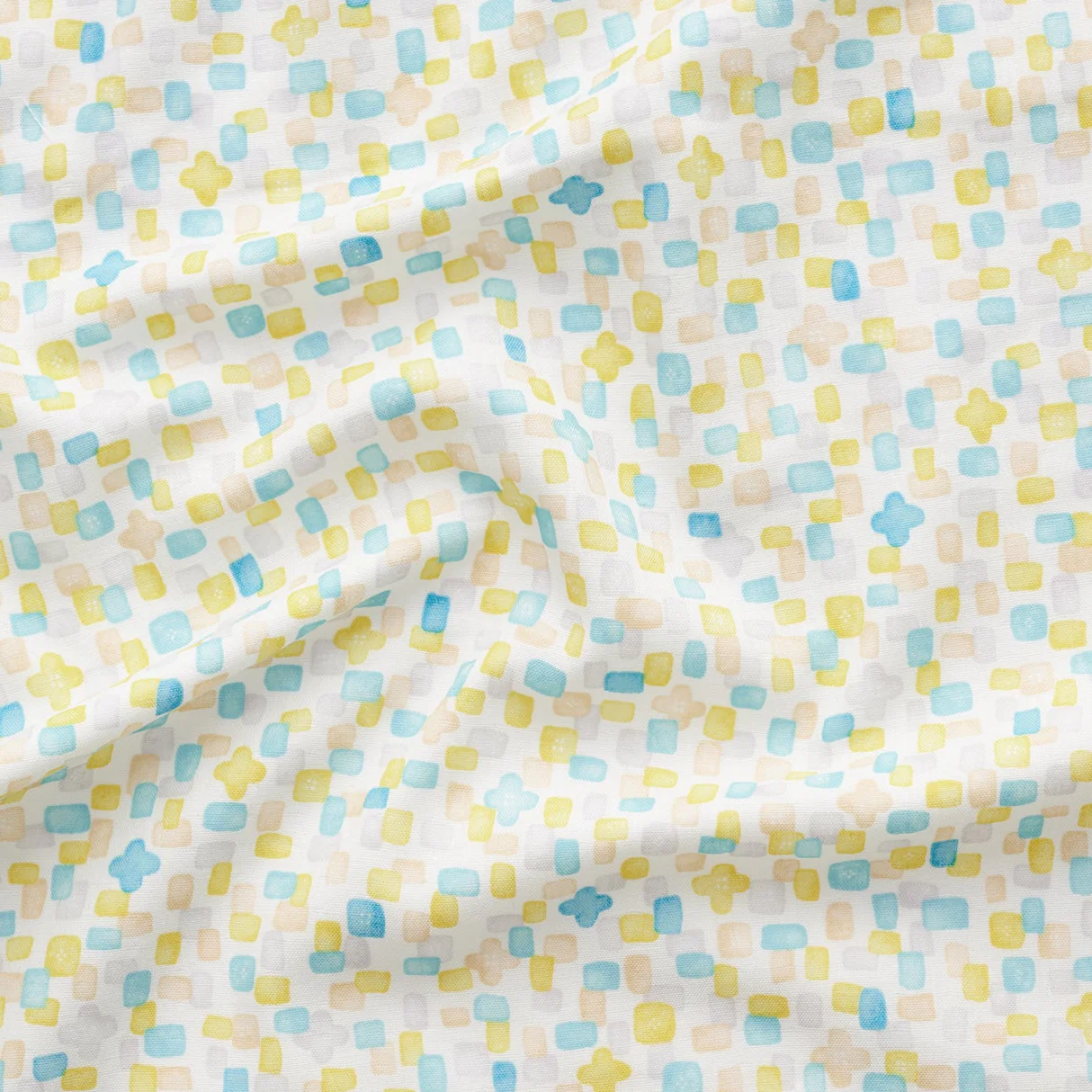 Pastel Geometric Cool Breeze Double Gauze - Yellow YGA-91090-1