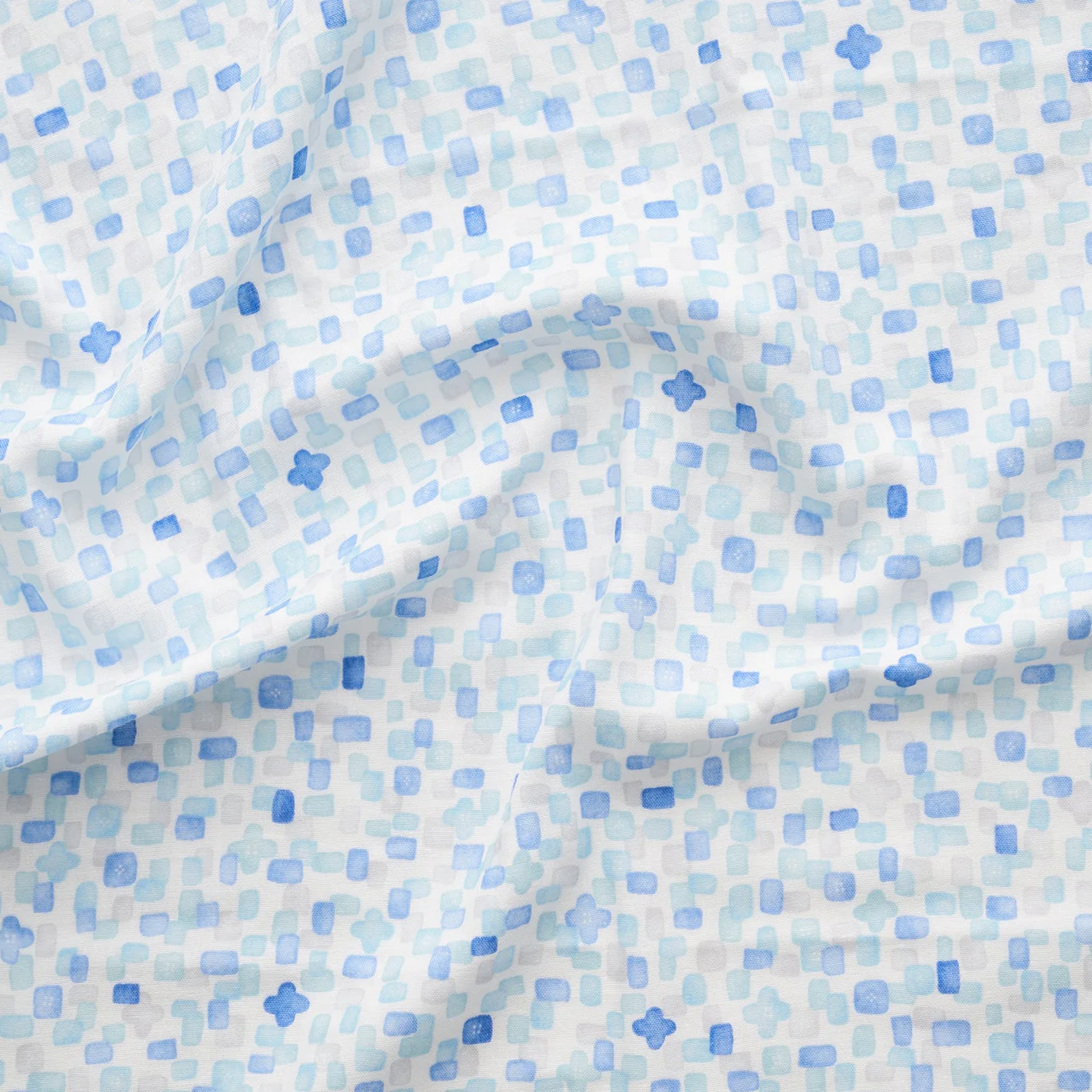 Pastel Geometric Cool Breeze Double Gauze - Blue YGA-91090-1