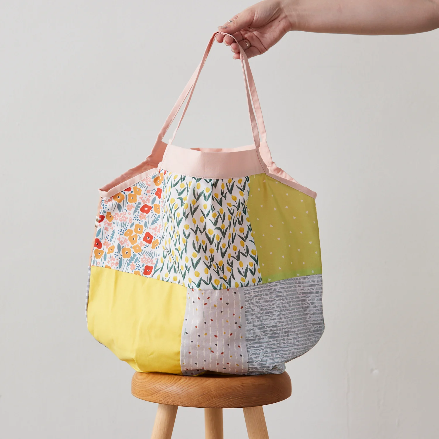Patchwork Tote Bag Digital PDF Pattern & Illustrated Sewing Instructions - Image 5