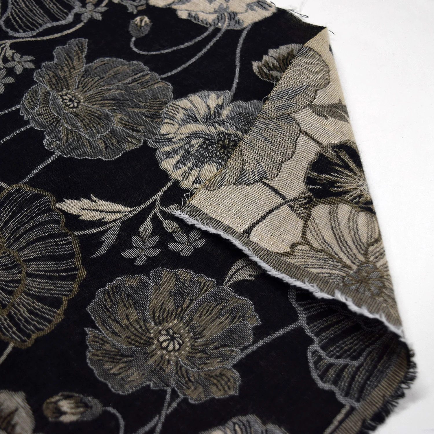Poppy Cotton Knit Jacquard - Black - Image 4