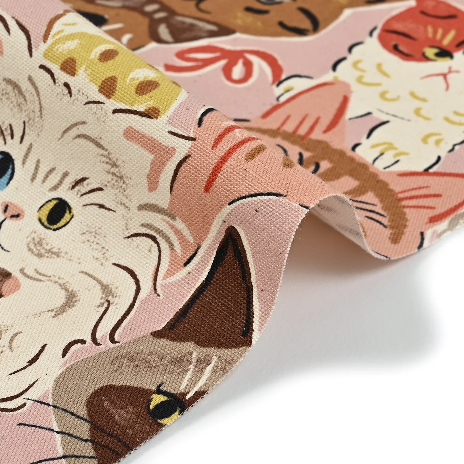 Powerful Animal Cats Retro Oxford - Navy YGA-76080-1 - Image 4