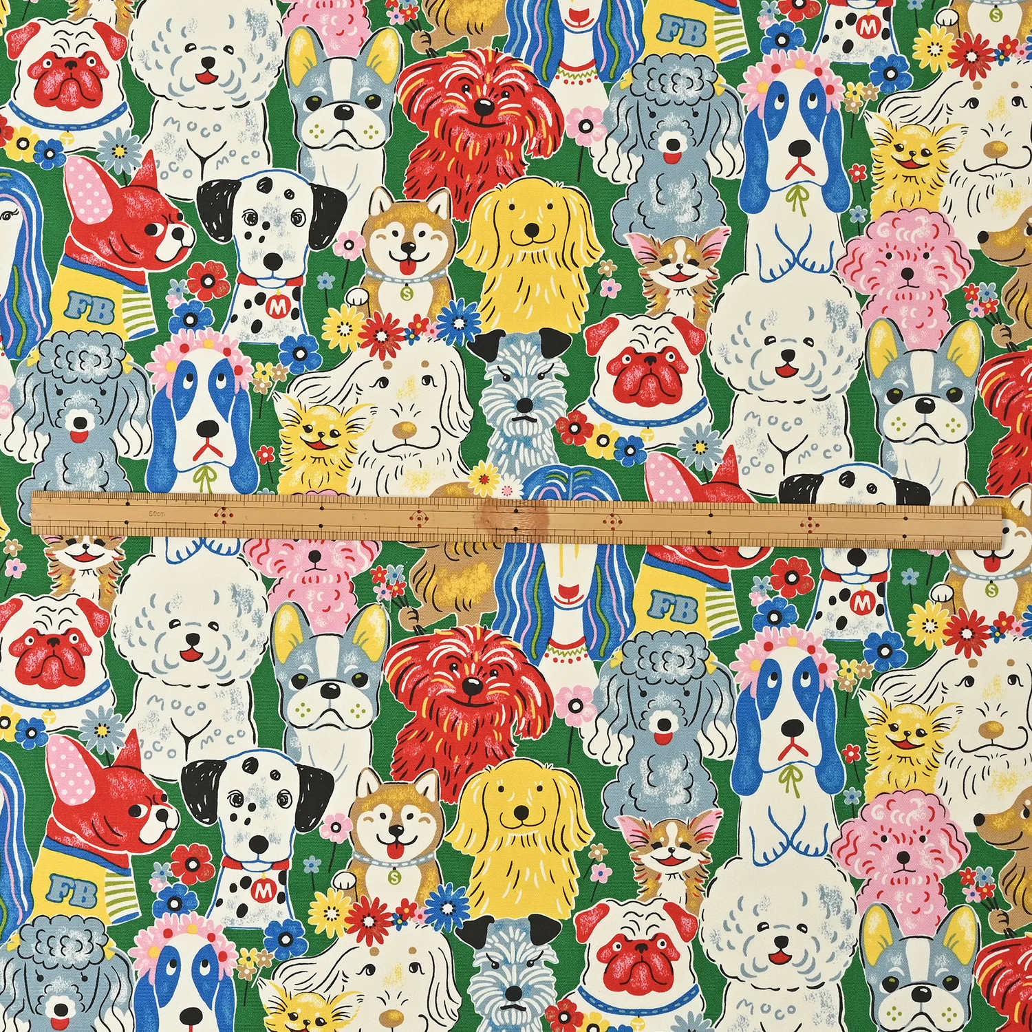 Powerful Animal Dogs Retro Oxford - White YGA-71000-2 - Image 6