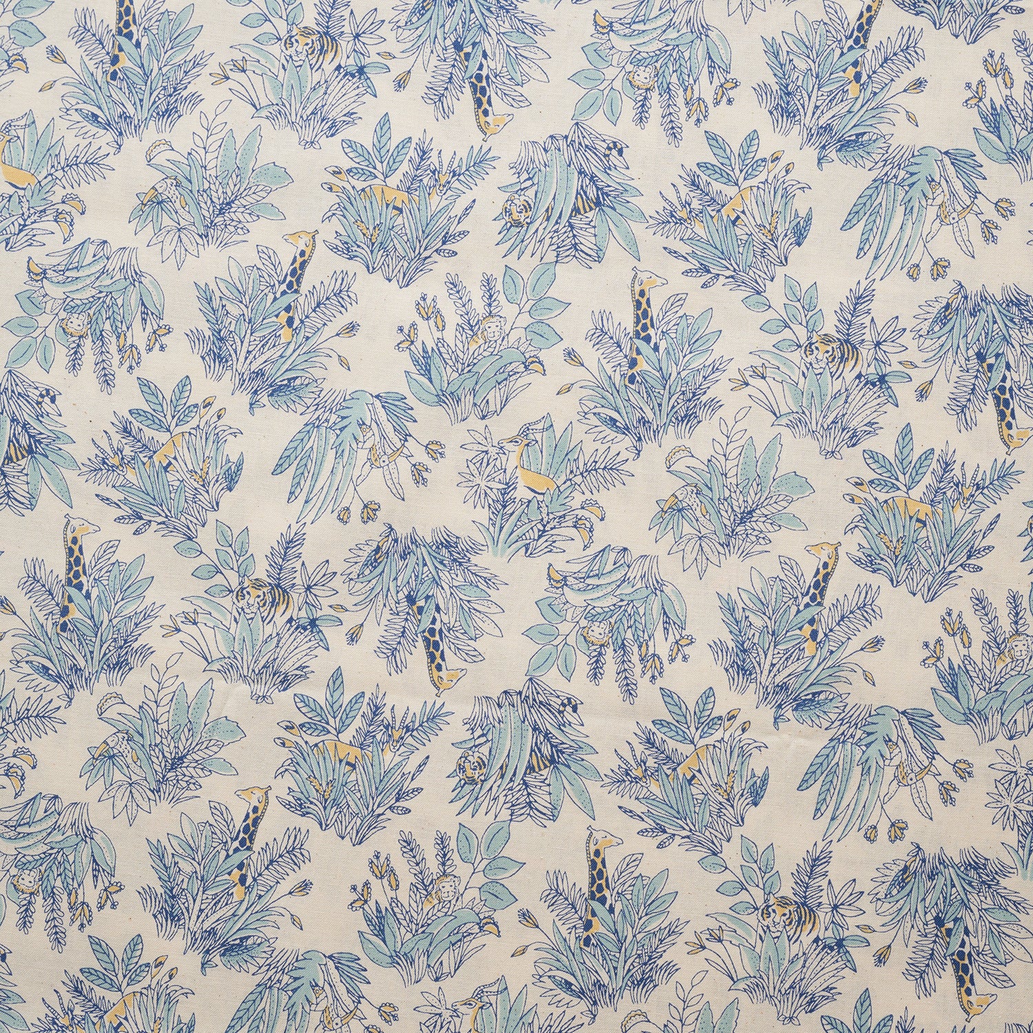 Savannah Animals Cotton Sheeting - White YGA-91110-3 - Image 2